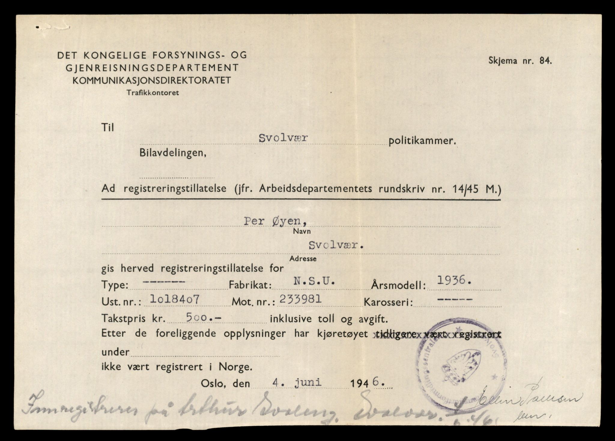 Møre og Romsdal vegkontor - Ålesund trafikkstasjon, AV/SAT-A-4099/F/Fe/L0039: Registreringskort for kjøretøy T 13361 - T 13530, 1927-1998, p. 1275