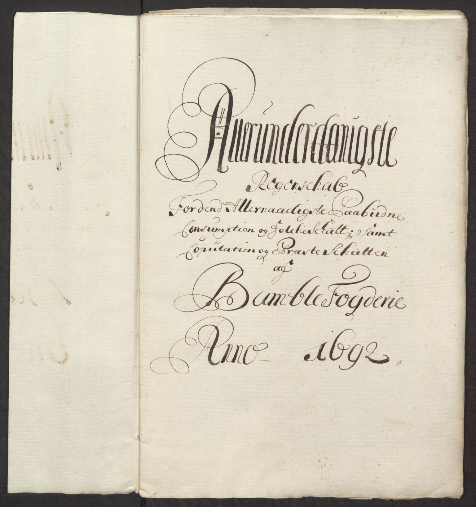 Rentekammeret inntil 1814, Reviderte regnskaper, Fogderegnskap, AV/RA-EA-4092/R34/L2052: Fogderegnskap Bamble, 1692-1693, p. 199