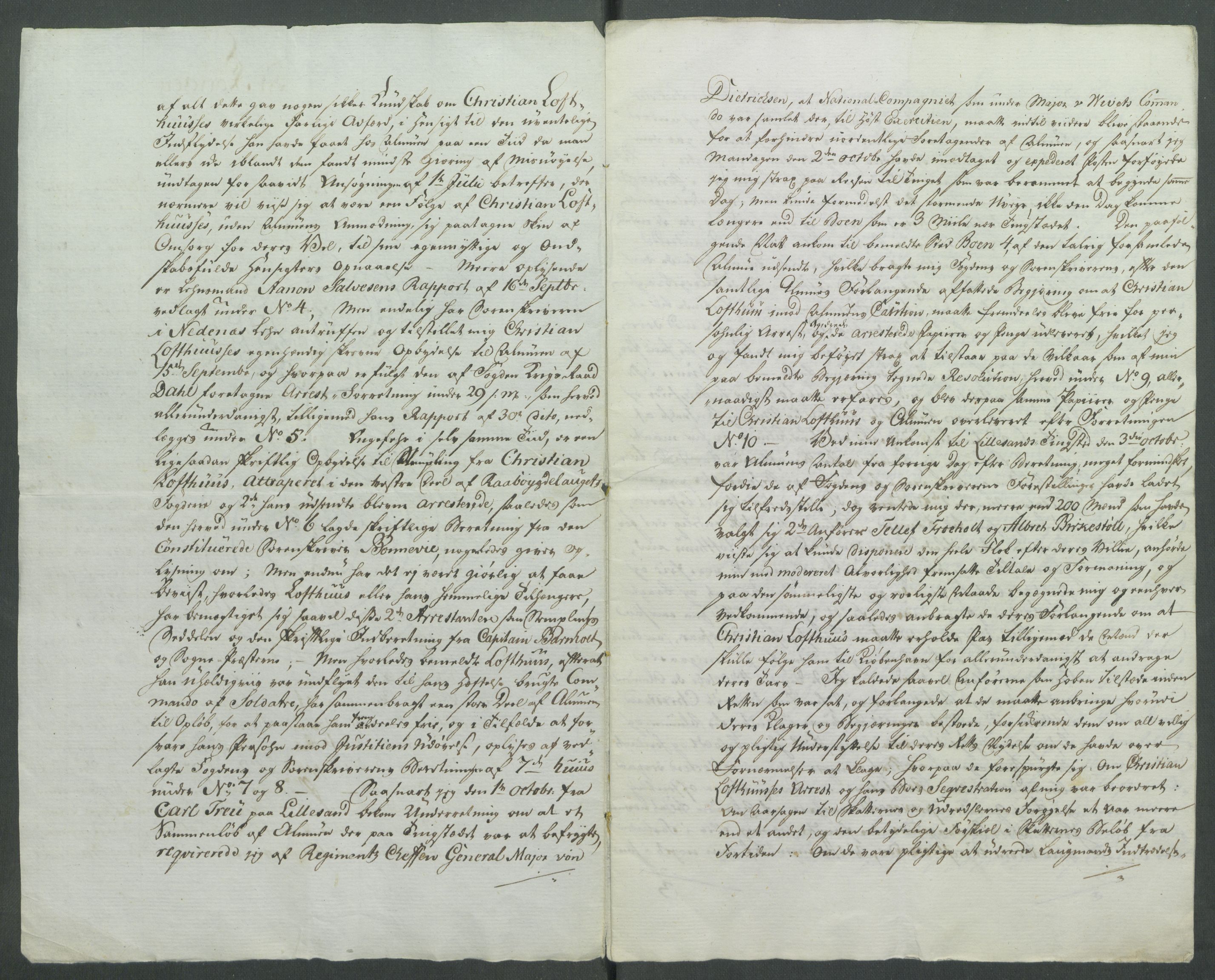 Rentekammeret inntil 1814, Realistisk ordnet avdeling, AV/RA-EA-4070/Od/L0001/0002: Oppløp / [Æ2]: Dokumenter om Lofthusurolighetene i Nedenes, 1786-1789, p. 5