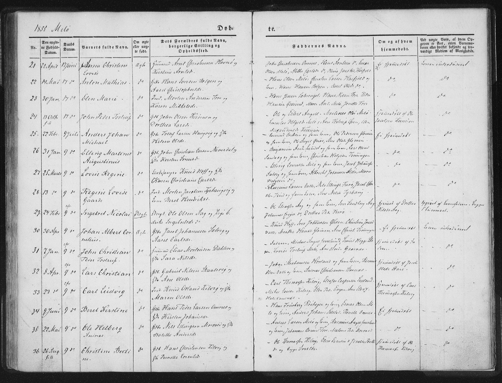 Ministerialprotokoller, klokkerbøker og fødselsregistre - Nordland, SAT/A-1459/841/L0602: Parish register (official) no. 841A08 /2, 1845-1859, p. 101