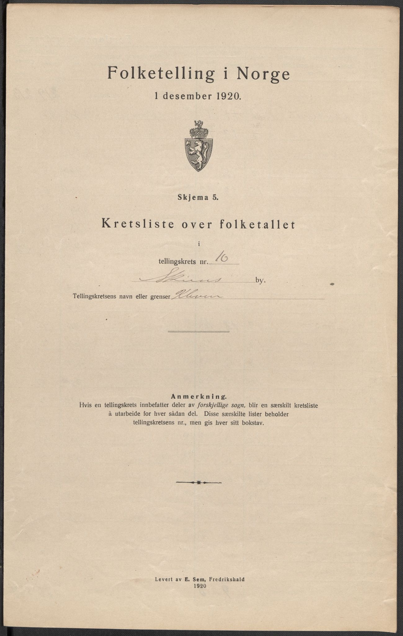 SAKO, 1920 census for Skien, 1920, p. 52