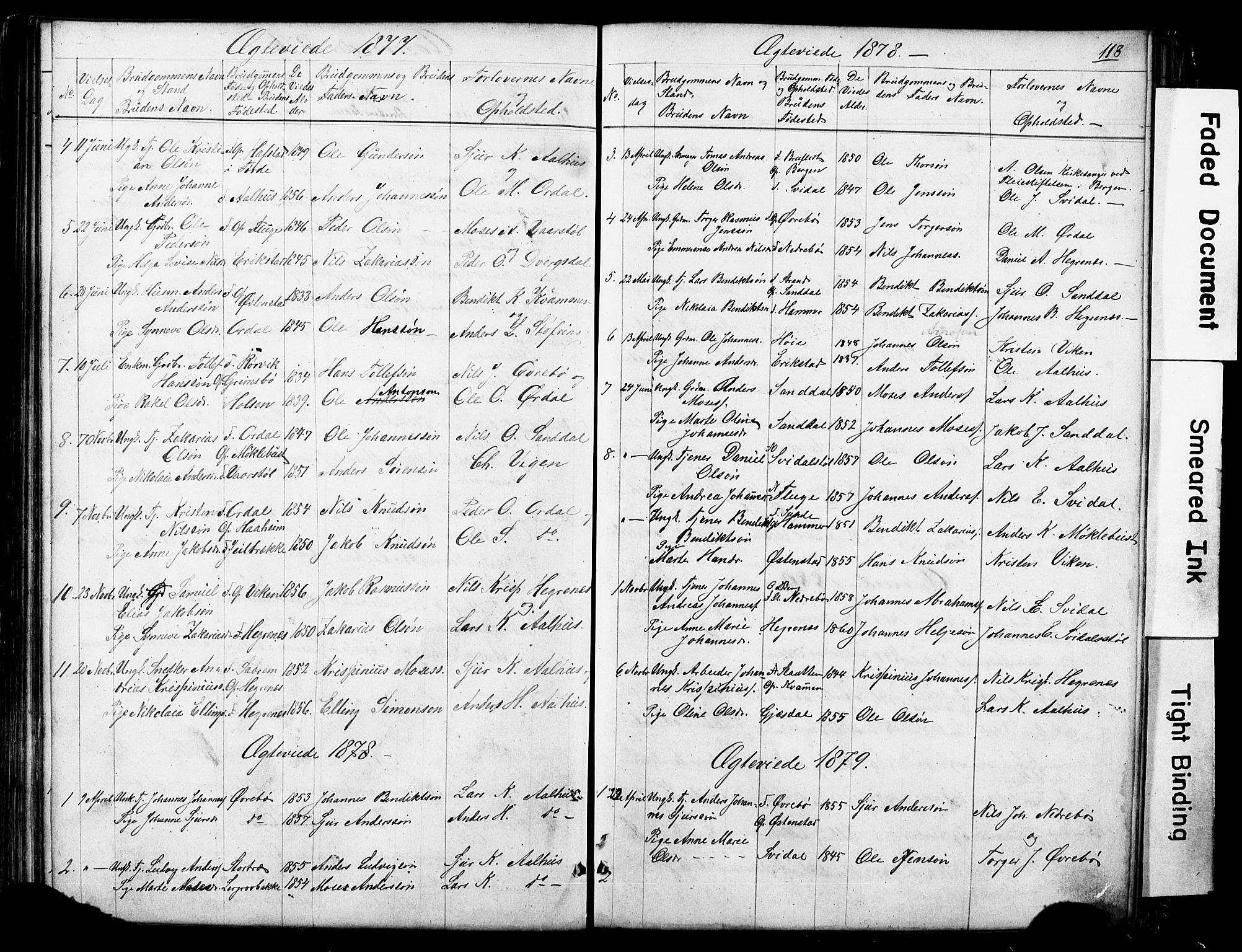 Jølster sokneprestembete, SAB/A-80701/H/Hab/Haba/L0001: Parish register (copy) no. A 1, 1853-1894, p. 118