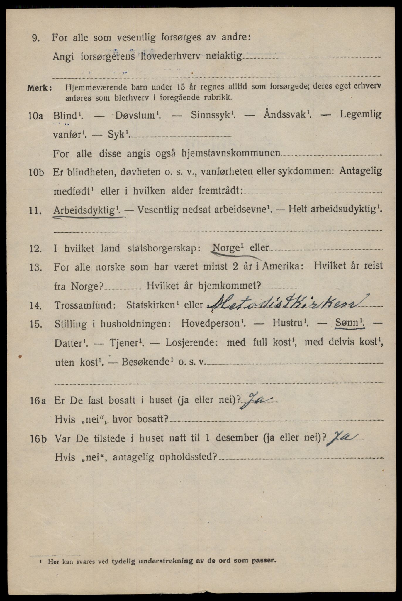 SAT, 1920 census for Trondheim, 1920, p. 49439