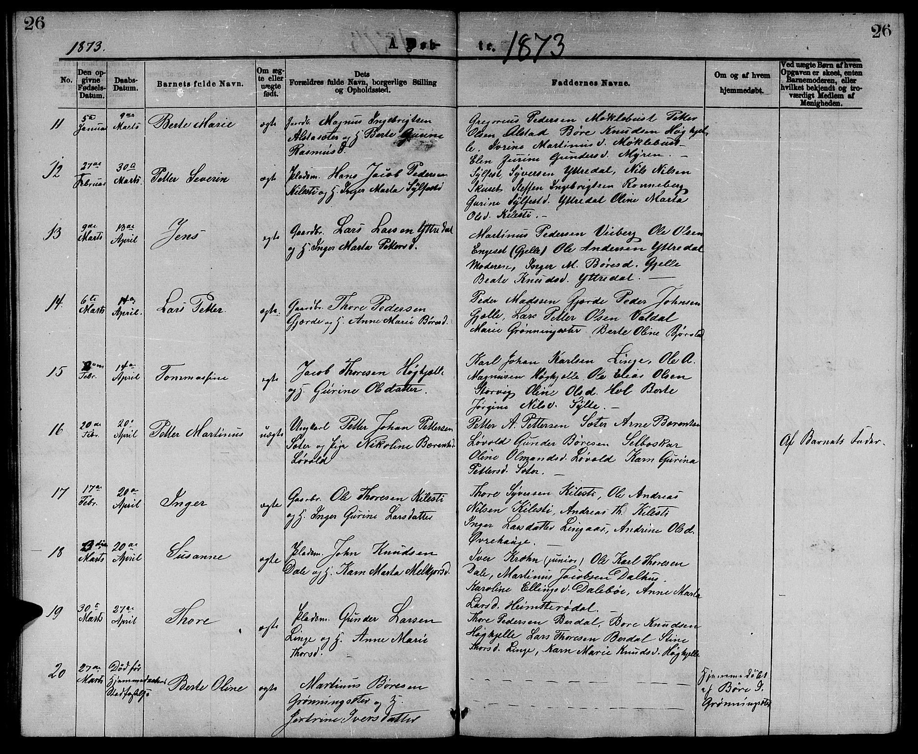 Ministerialprotokoller, klokkerbøker og fødselsregistre - Møre og Romsdal, SAT/A-1454/519/L0262: Parish register (copy) no. 519C03, 1866-1884, p. 26