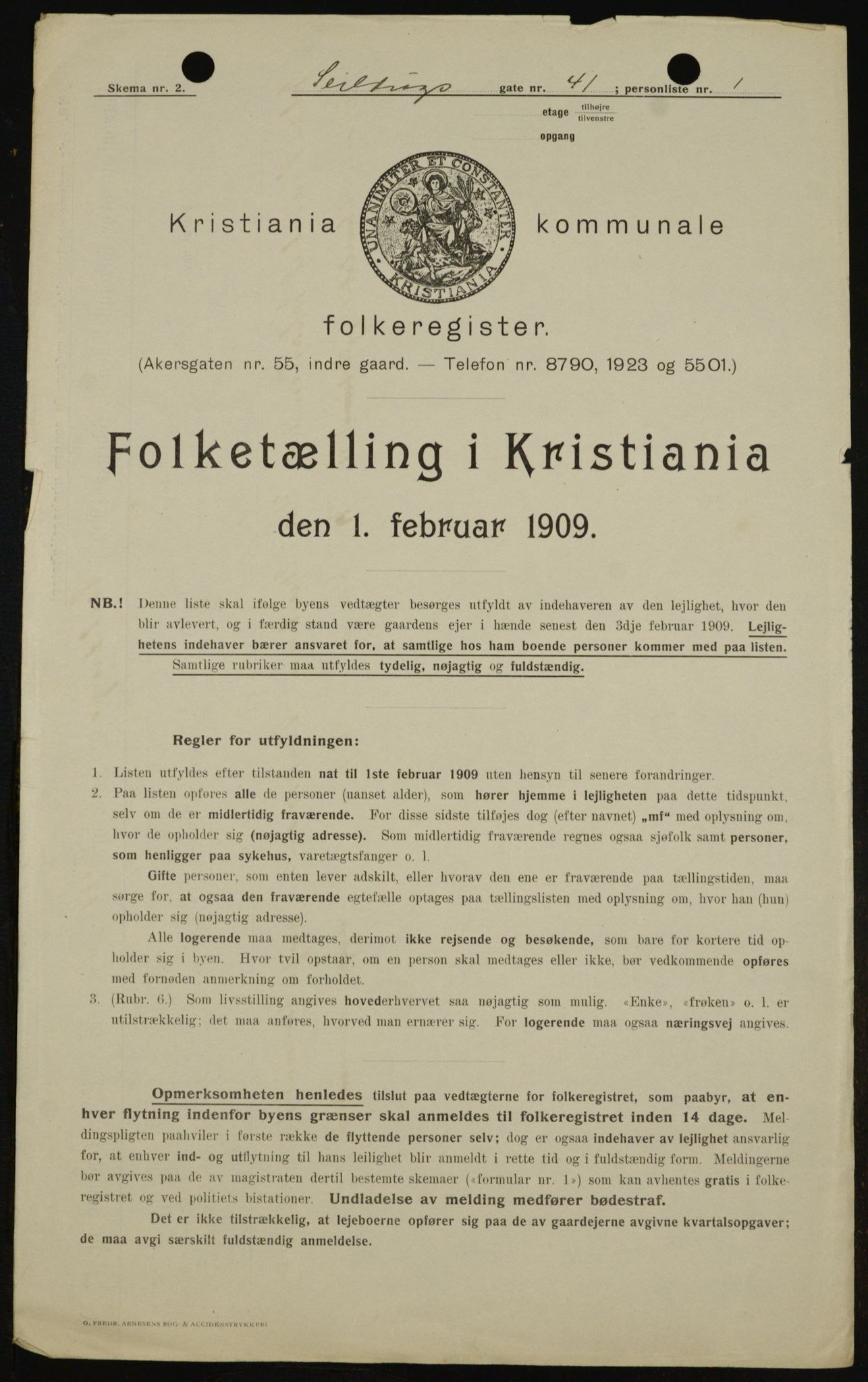 OBA, Municipal Census 1909 for Kristiania, 1909, p. 85875