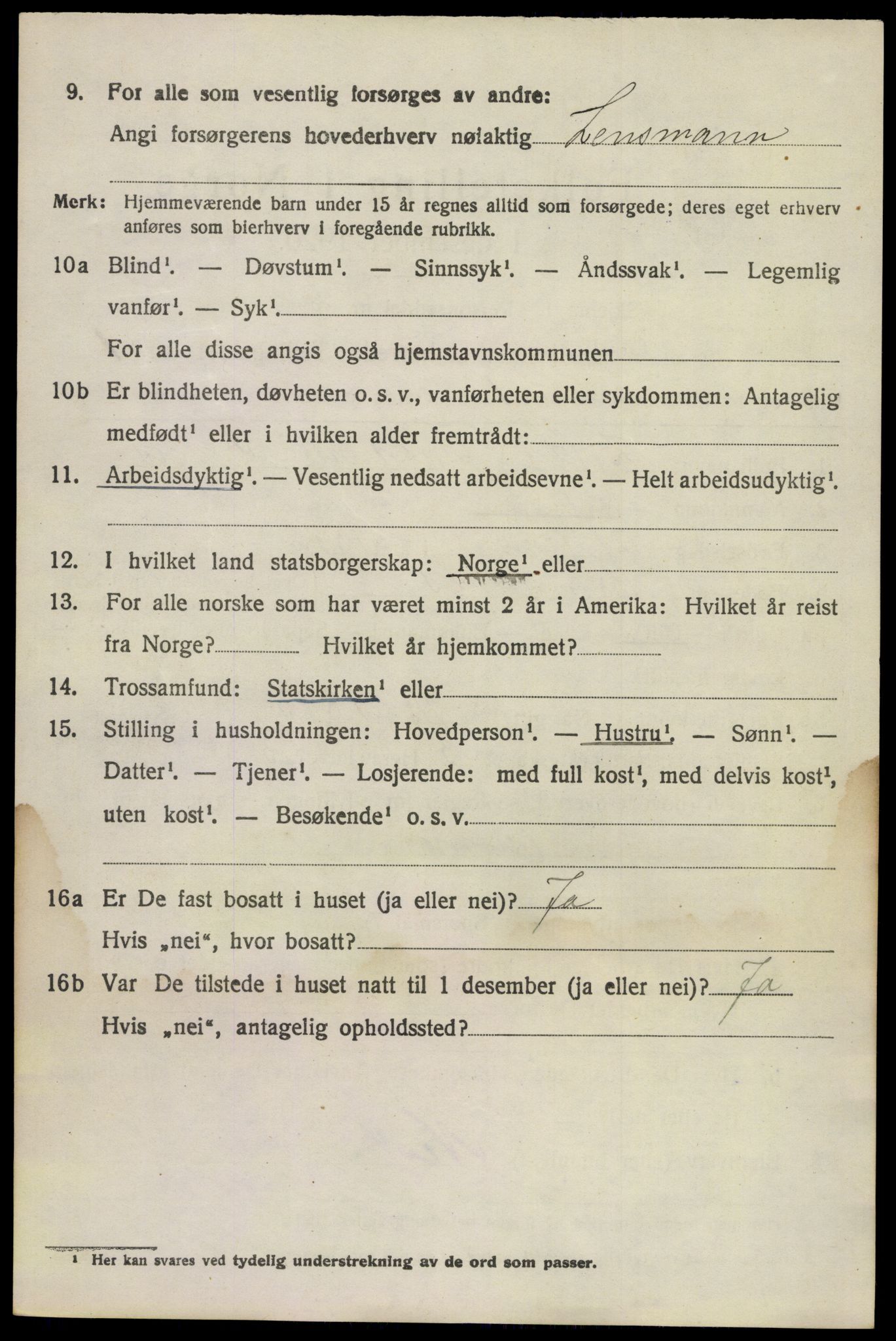 SAKO, 1920 census for Brunlanes, 1920, p. 1966