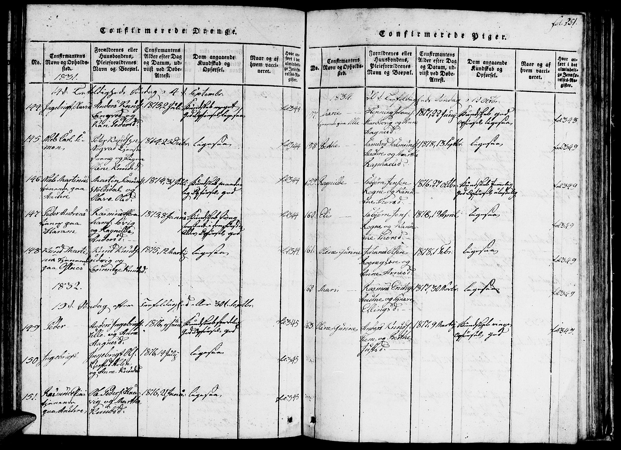 Ministerialprotokoller, klokkerbøker og fødselsregistre - Møre og Romsdal, AV/SAT-A-1454/536/L0506: Parish register (copy) no. 536C01, 1818-1859, p. 251