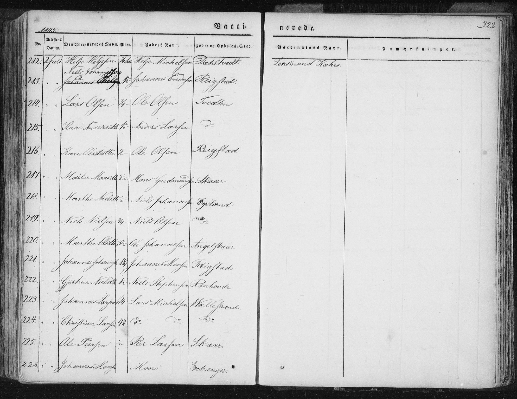 Hamre sokneprestembete, AV/SAB-A-75501/H/Ha/Haa/Haaa/L0012: Parish register (official) no. A 12, 1834-1845, p. 322