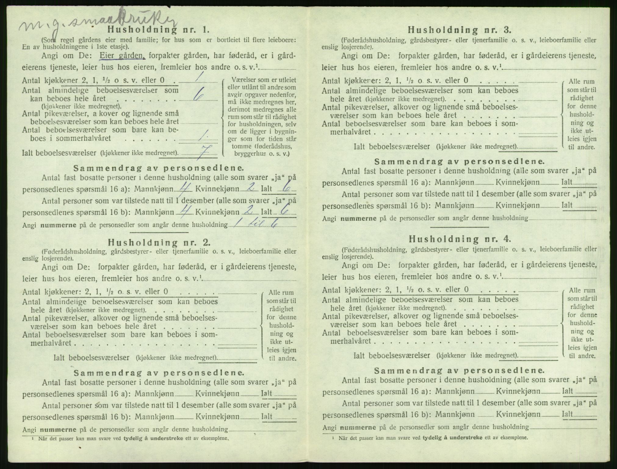 SAT, 1920 census for Sykkylven, 1920, p. 834