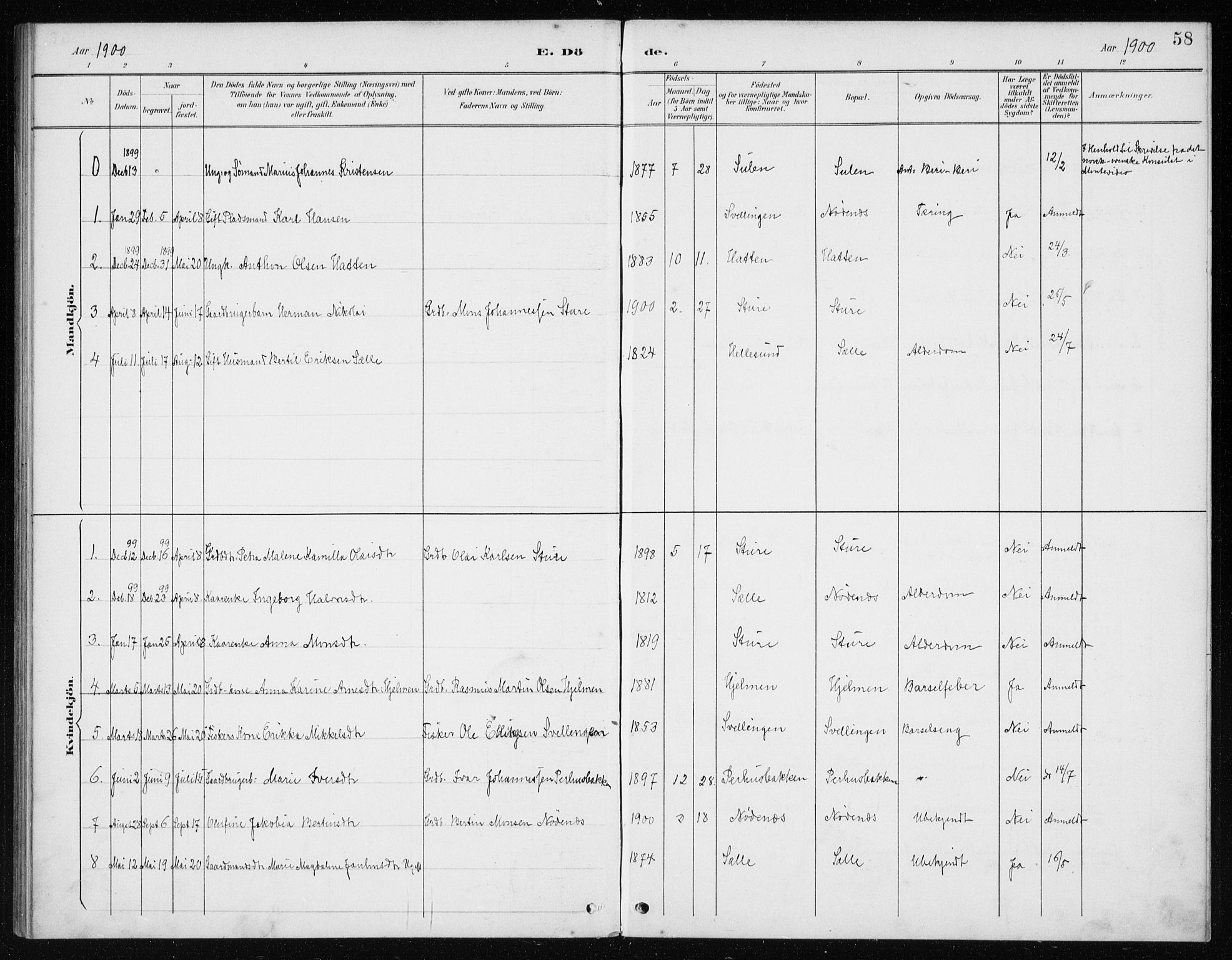 Manger sokneprestembete, AV/SAB-A-76801/H/Haa: Parish register (official) no. E  2, 1891-1902, p. 58