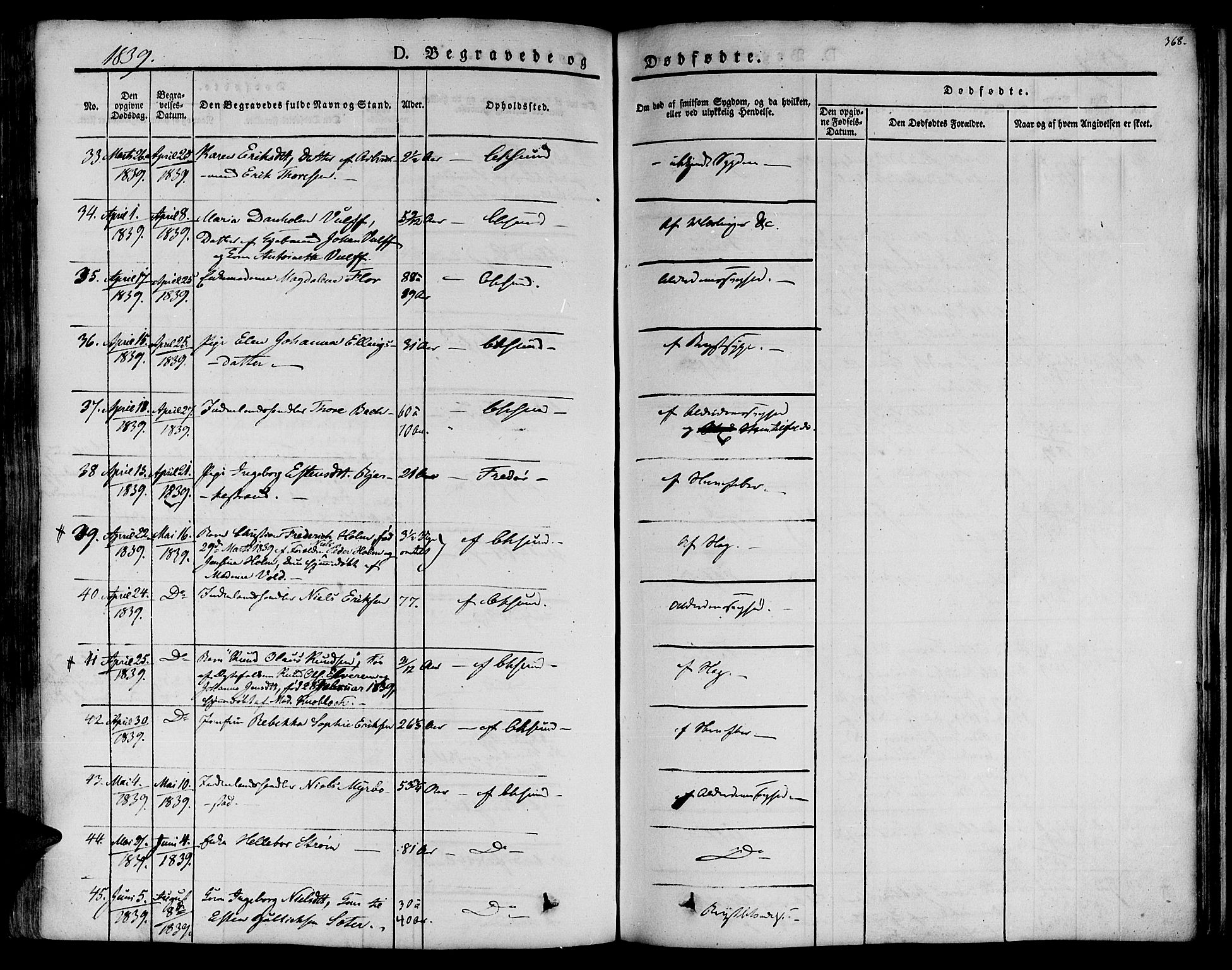 Ministerialprotokoller, klokkerbøker og fødselsregistre - Møre og Romsdal, SAT/A-1454/572/L0843: Parish register (official) no. 572A06, 1832-1842, p. 368