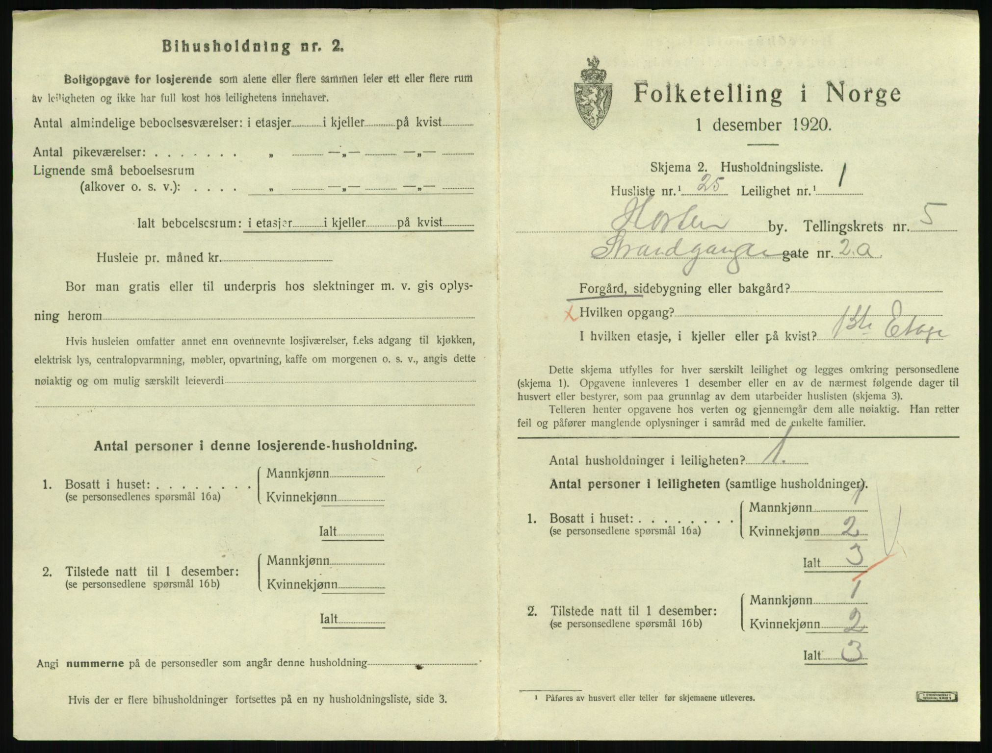 SAKO, 1920 census for Horten, 1920, p. 5731