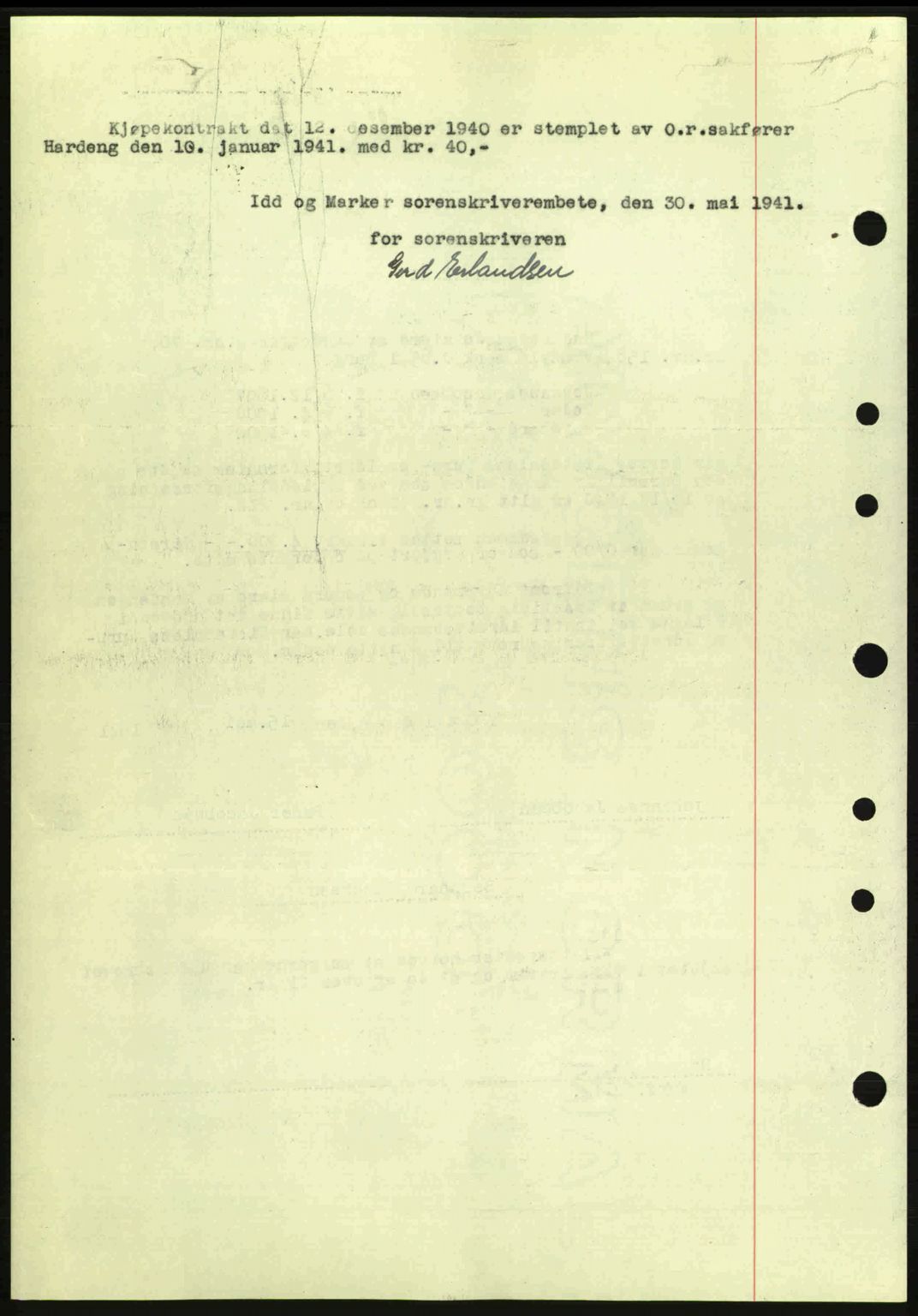 Idd og Marker sorenskriveri, AV/SAO-A-10283/G/Gb/Gbb/L0004: Mortgage book no. A4, 1940-1941, Diary no: : 608/1941