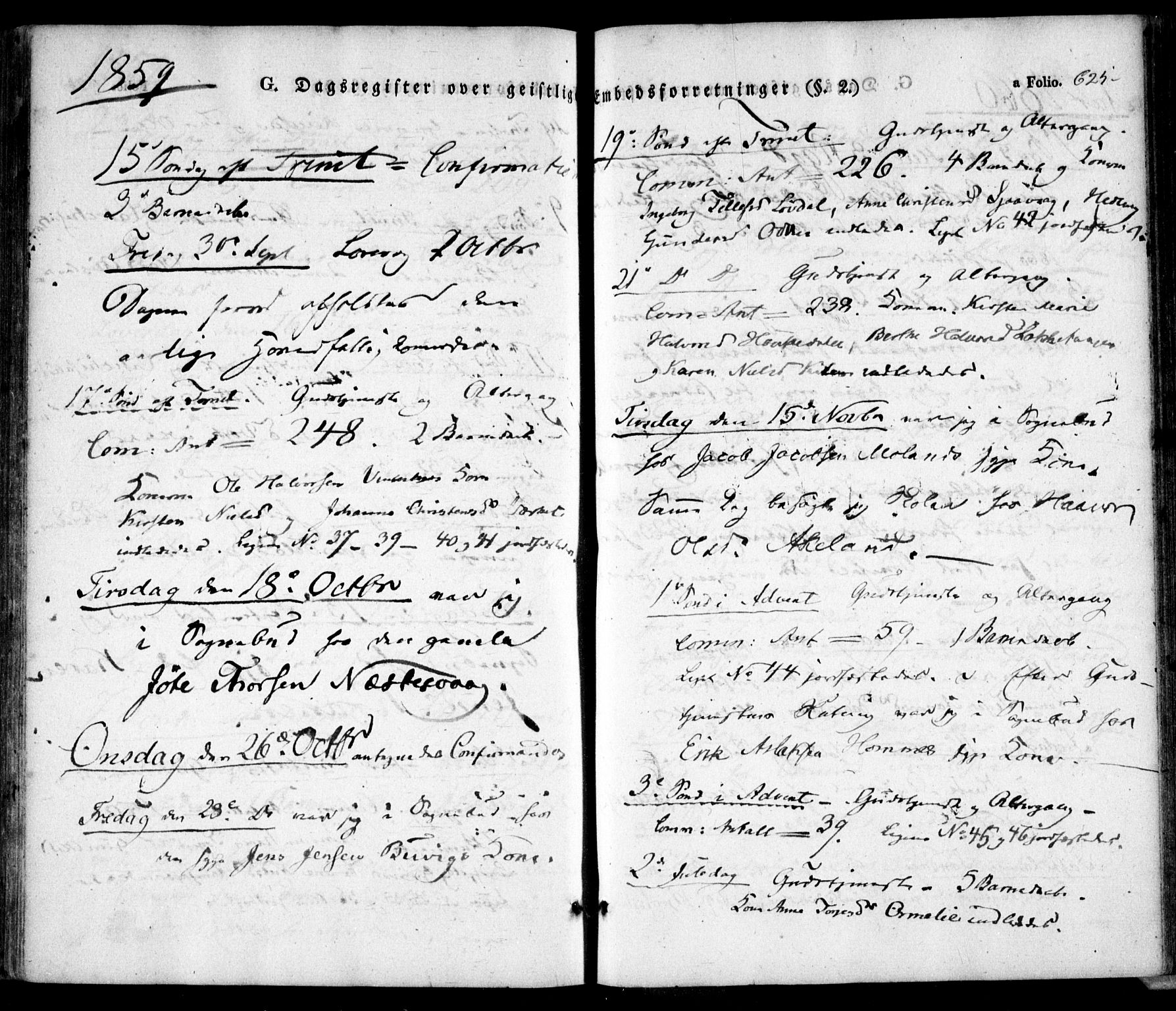 Søndeled sokneprestkontor, AV/SAK-1111-0038/F/Fa/L0002: Parish register (official) no. A 2, 1839-1860, p. 625