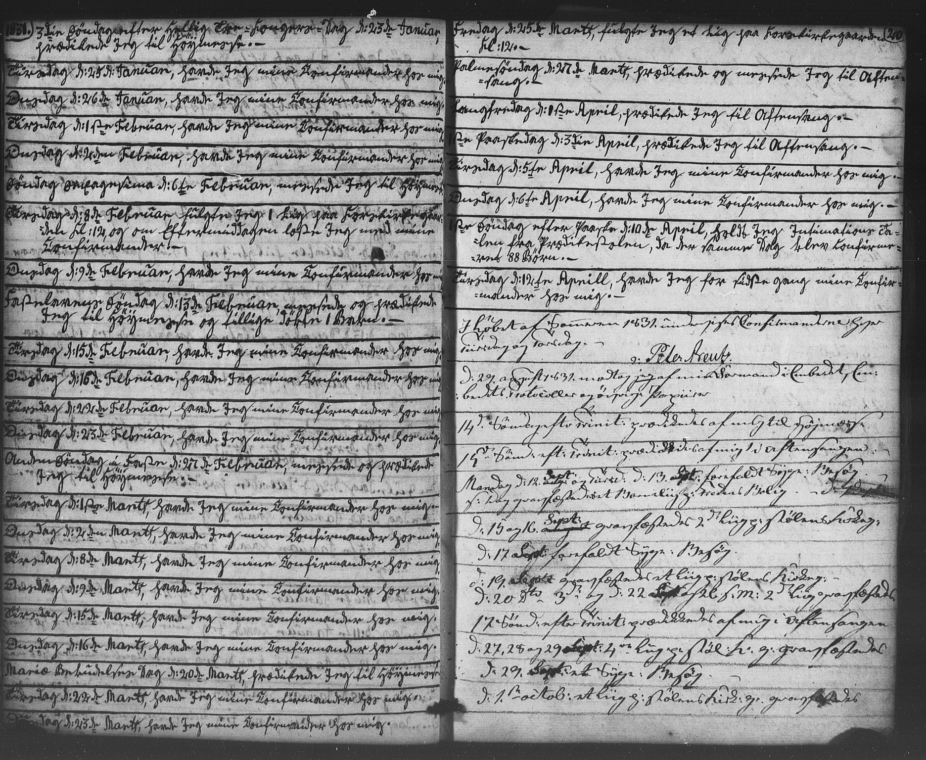 Korskirken sokneprestembete, SAB/A-76101/H/Haa/L0066: Curate's parish register no. A 1, 1826-1843, p. 20