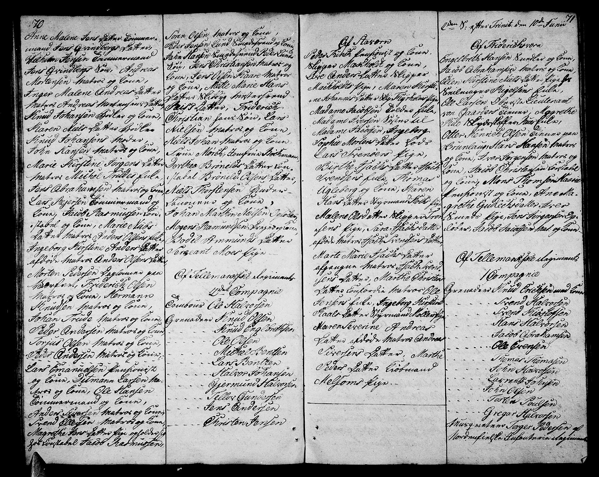 Stavern kirkebøker, AV/SAKO-A-318/F/Fa/L0005: Parish register (official) no. 5, 1800-1816, p. 70-71