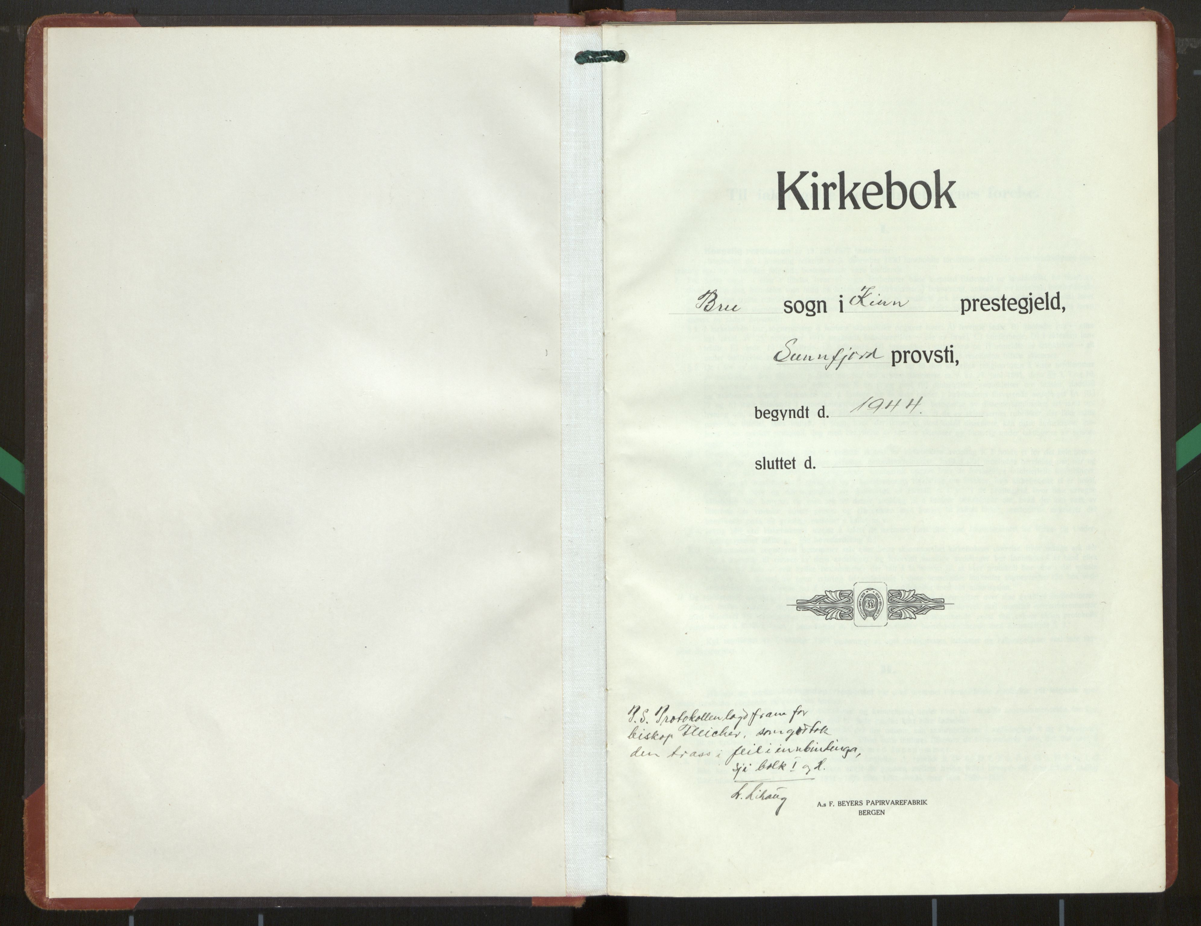 Kinn sokneprestembete, SAB/A-80801/H/Hab/Habc/L0005: Parish register (copy) no. C 5, 1944-1979