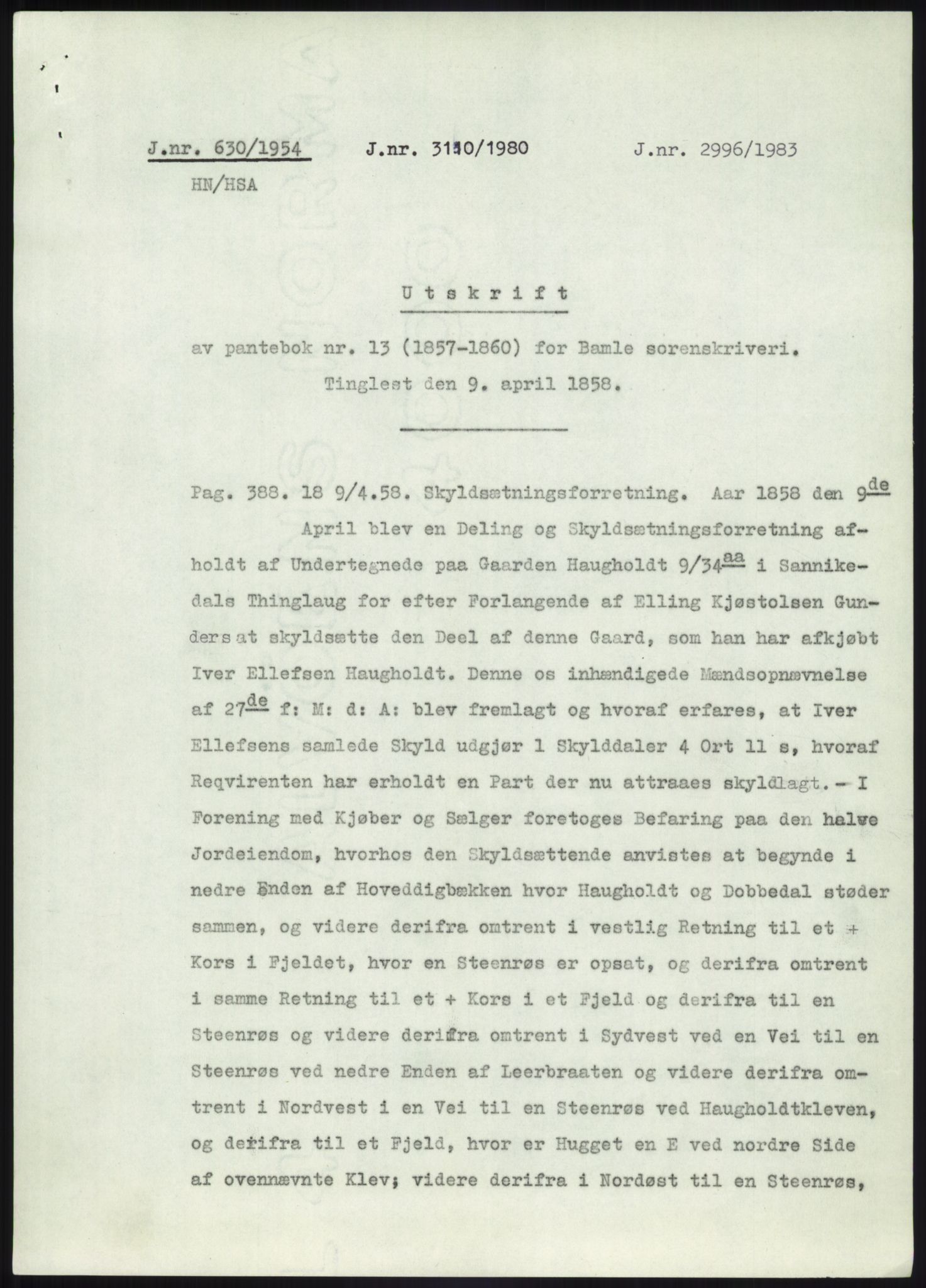 Statsarkivet i Kongsberg, SAKO/A-0001, 1944-1954, p. 272