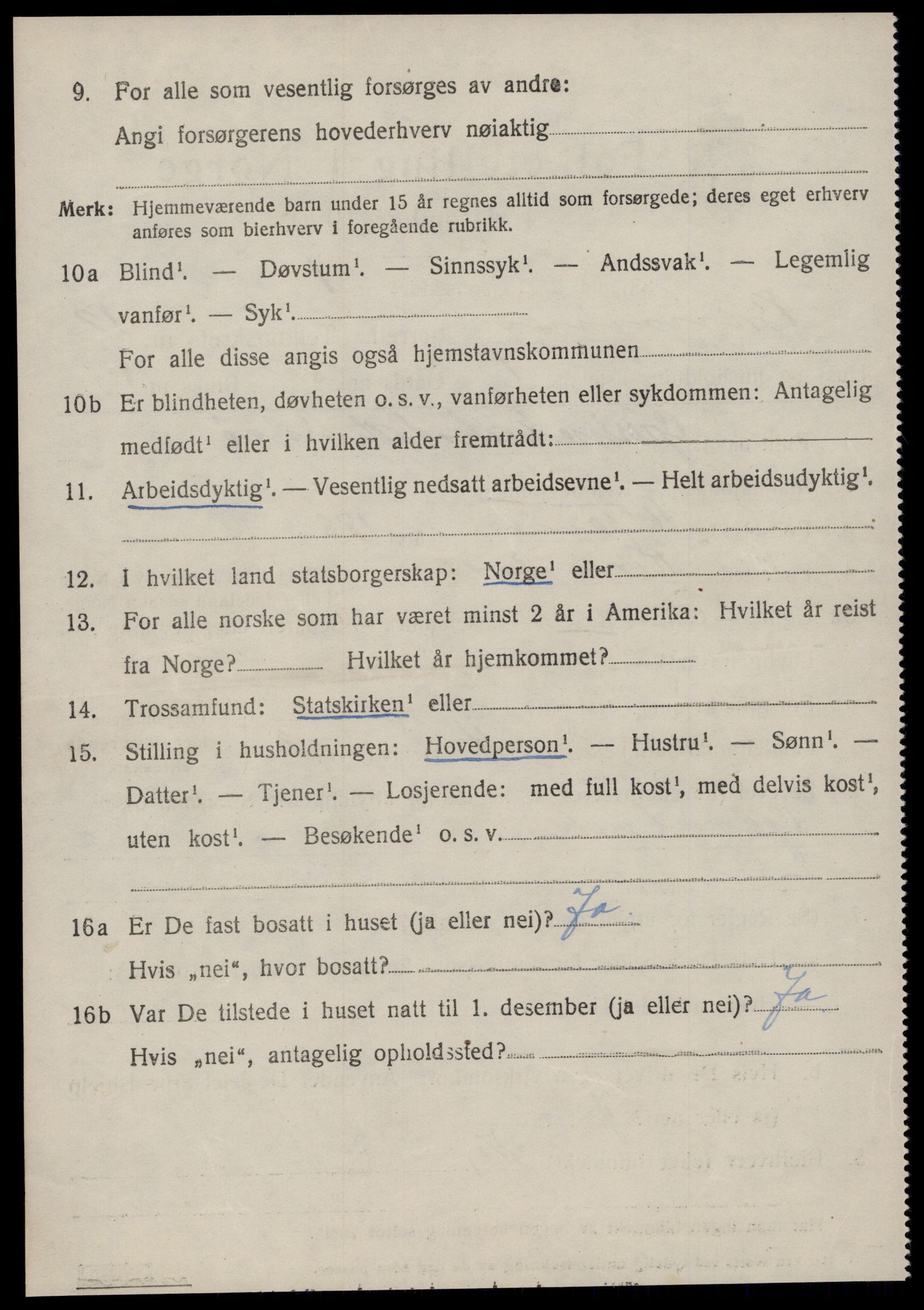 SAT, 1920 census for Bremsnes, 1920, p. 9628