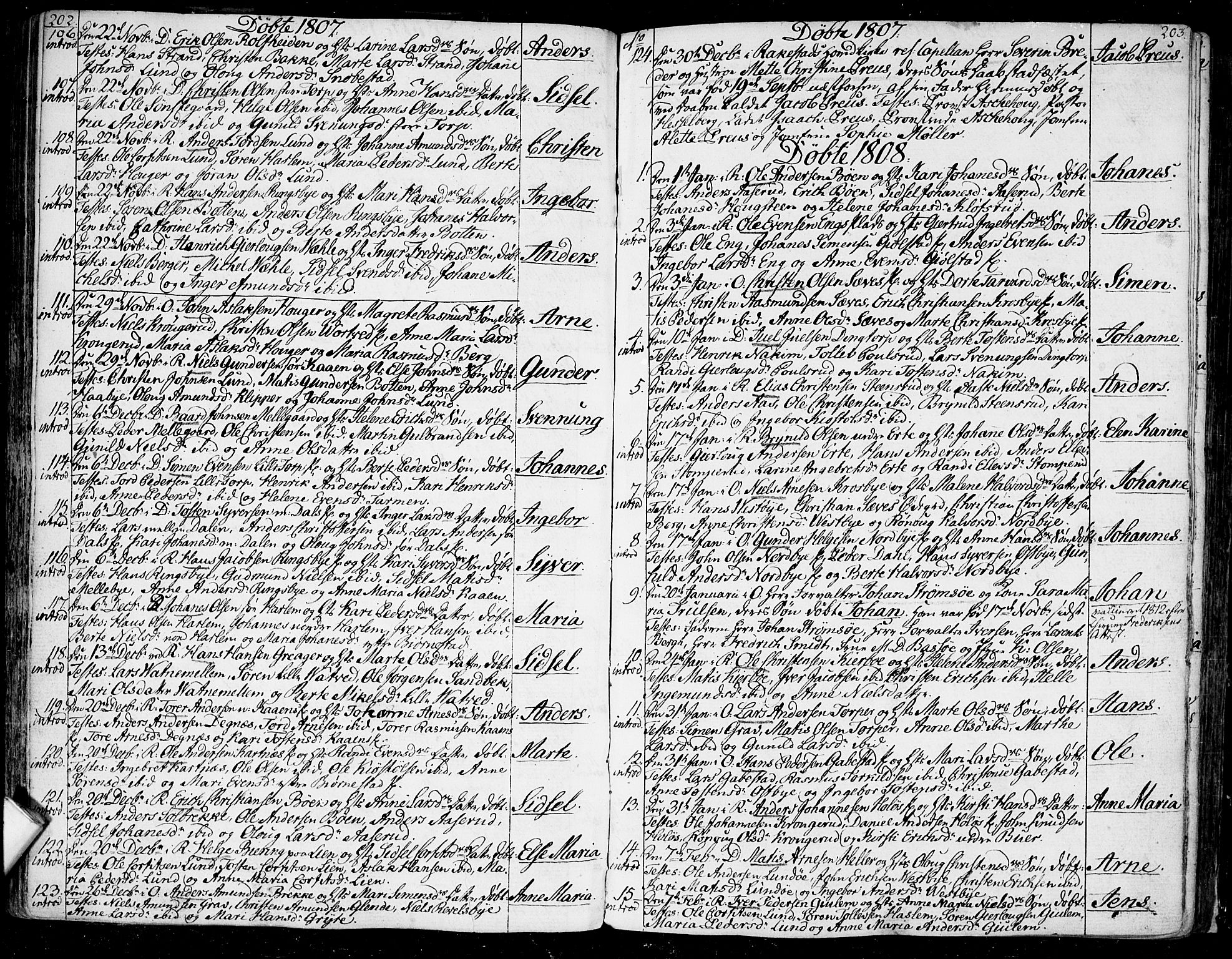 Rakkestad prestekontor Kirkebøker, AV/SAO-A-2008/F/Fa/L0005: Parish register (official) no. I 5, 1784-1814, p. 202-203