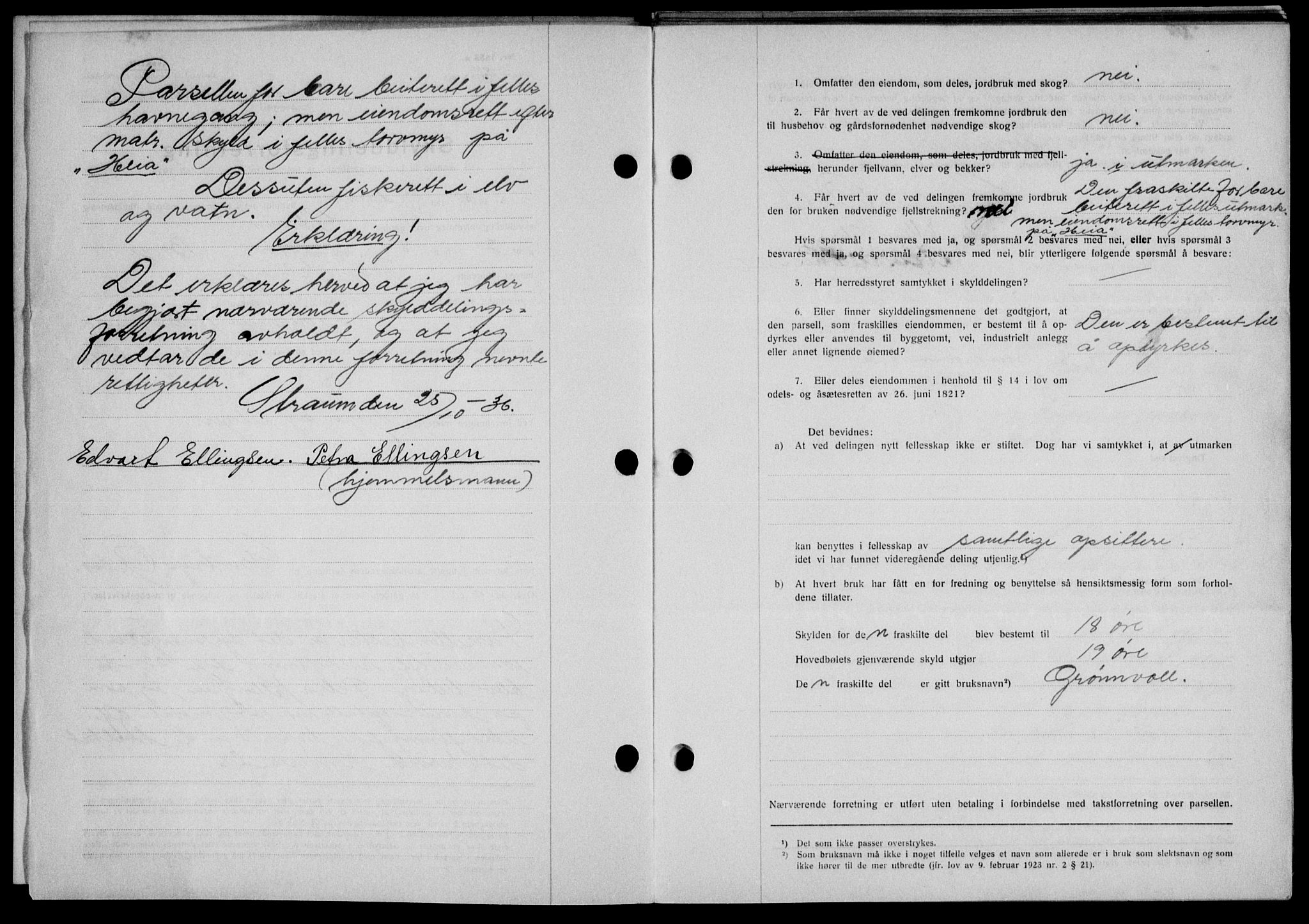 Lofoten sorenskriveri, SAT/A-0017/1/2/2C/L0001a: Mortgage book no. 1a, 1936-1937, Diary no: : 2120/1936