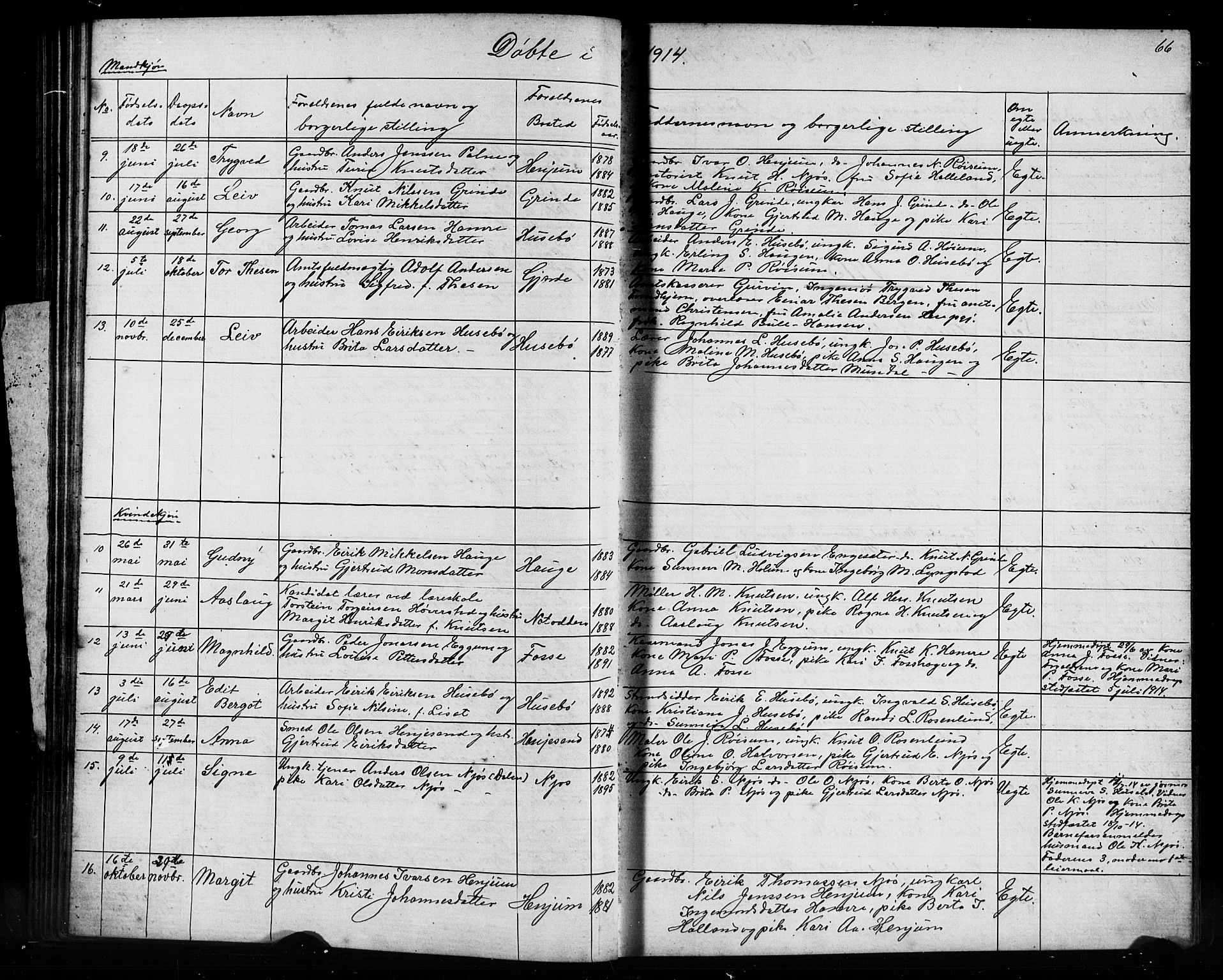Leikanger sokneprestembete, SAB/A-81001: Parish register (copy) no. A 1, 1873-1916, p. 66