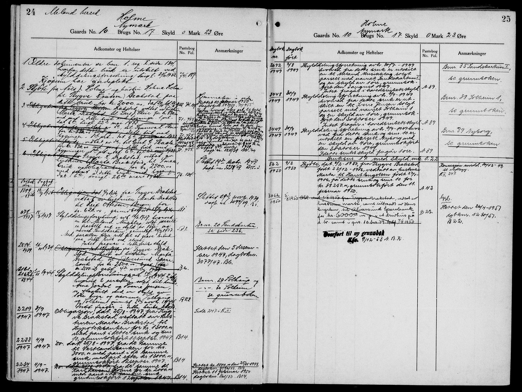 Nordhordland sorenskrivar, AV/SAB-A-2901/1/G/Ga/Gaaa/L0043: Mortgage register no. II.A.a.43, 1893-1952, p. 24-25