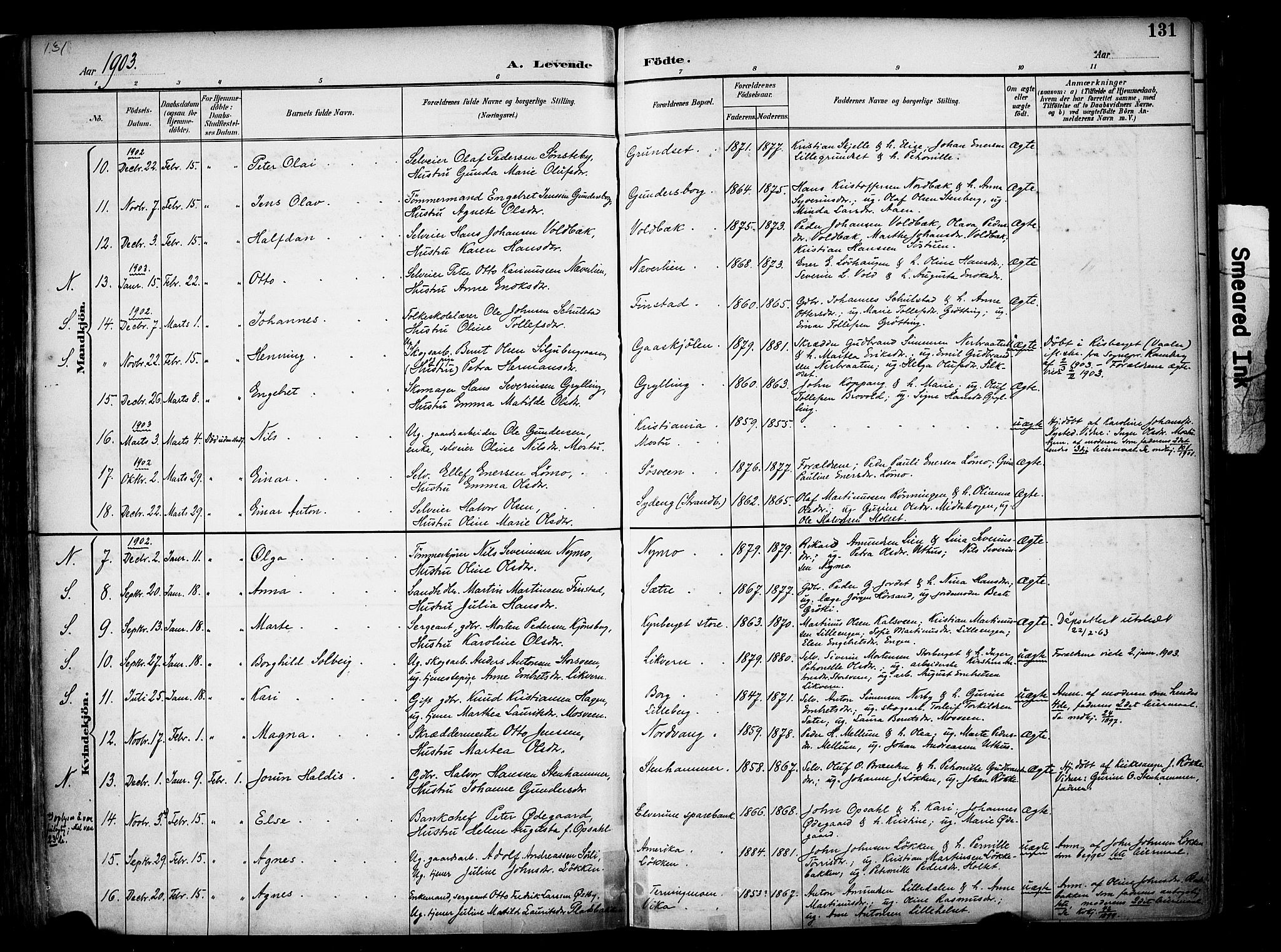 Elverum prestekontor, AV/SAH-PREST-044/H/Ha/Haa/L0014: Parish register (official) no. 14, 1891-1909, p. 131