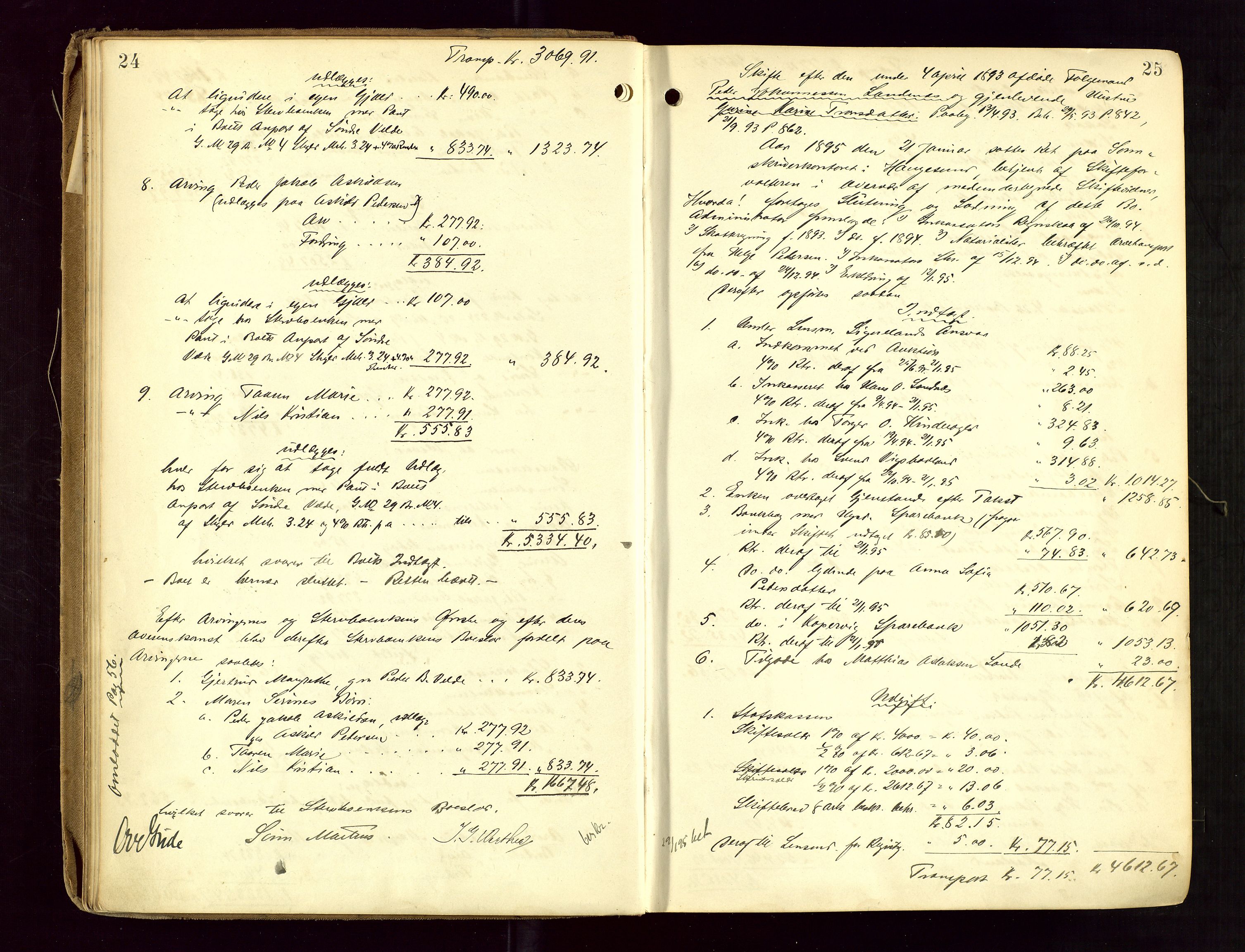 Karmsund sorenskriveri, AV/SAST-A-100311/01/IV/IVDB/L0012: SKIFTEPROTOKOLL SKUDENES, AVALDSNES, 1894-1904, p. 24-25