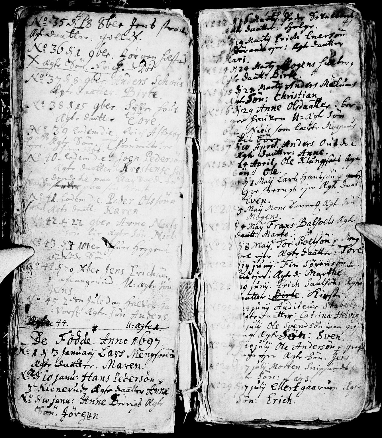 Nes prestekontor, Hedmark, SAH/PREST-020/L/La/L0001: Parish register (copy) no. 1, 1663-1784, p. 40-41