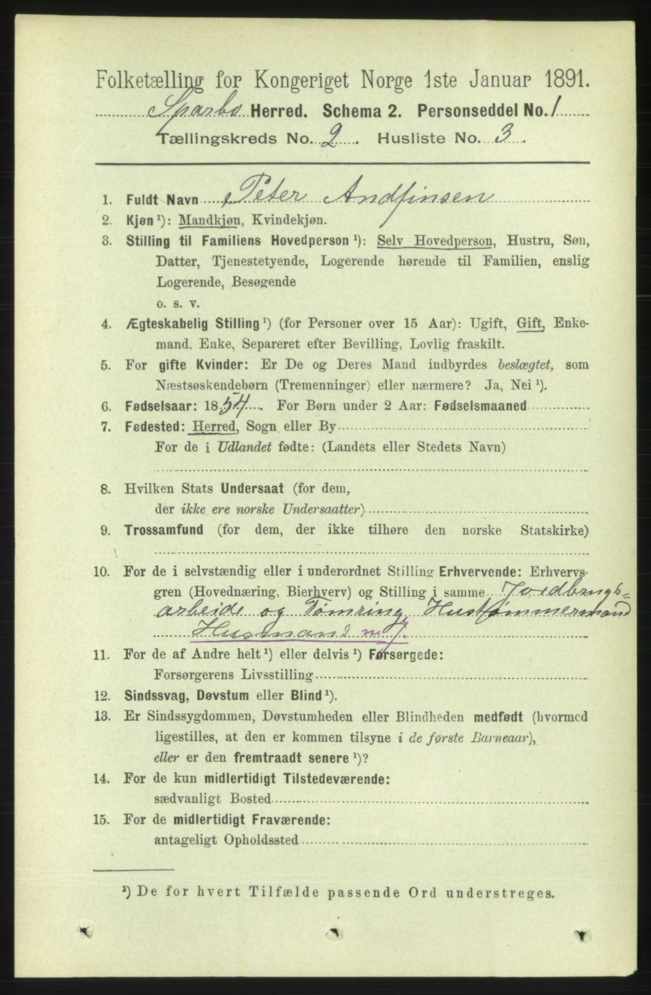 RA, 1891 census for 1731 Sparbu, 1891, p. 681