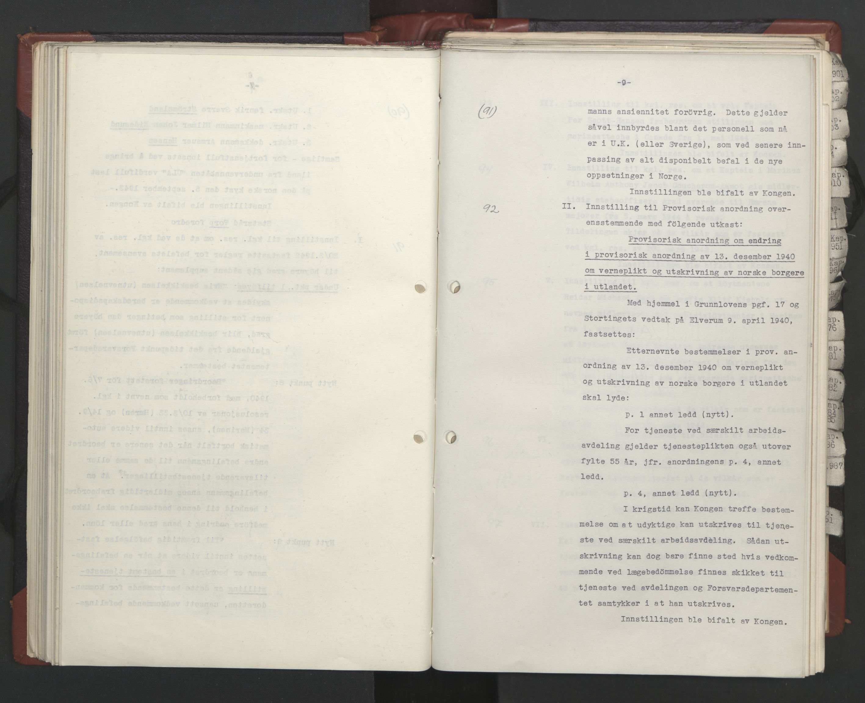 Statsrådssekretariatet, AV/RA-S-1001/A/Ac/L0124: Kgl. res. 14/1-30/6, 1944, p. 101