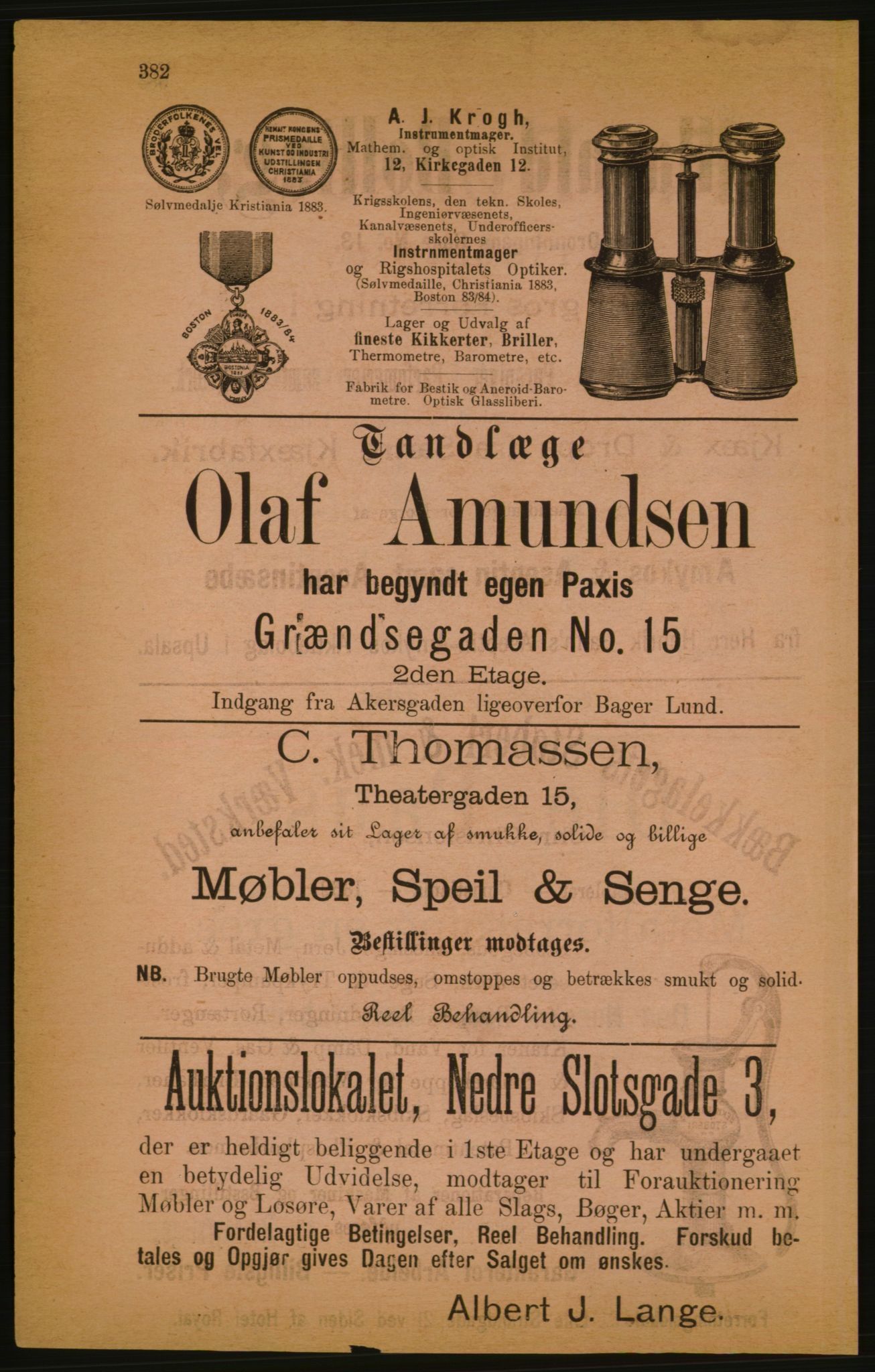 Kristiania/Oslo adressebok, PUBL/-, 1886, p. 382