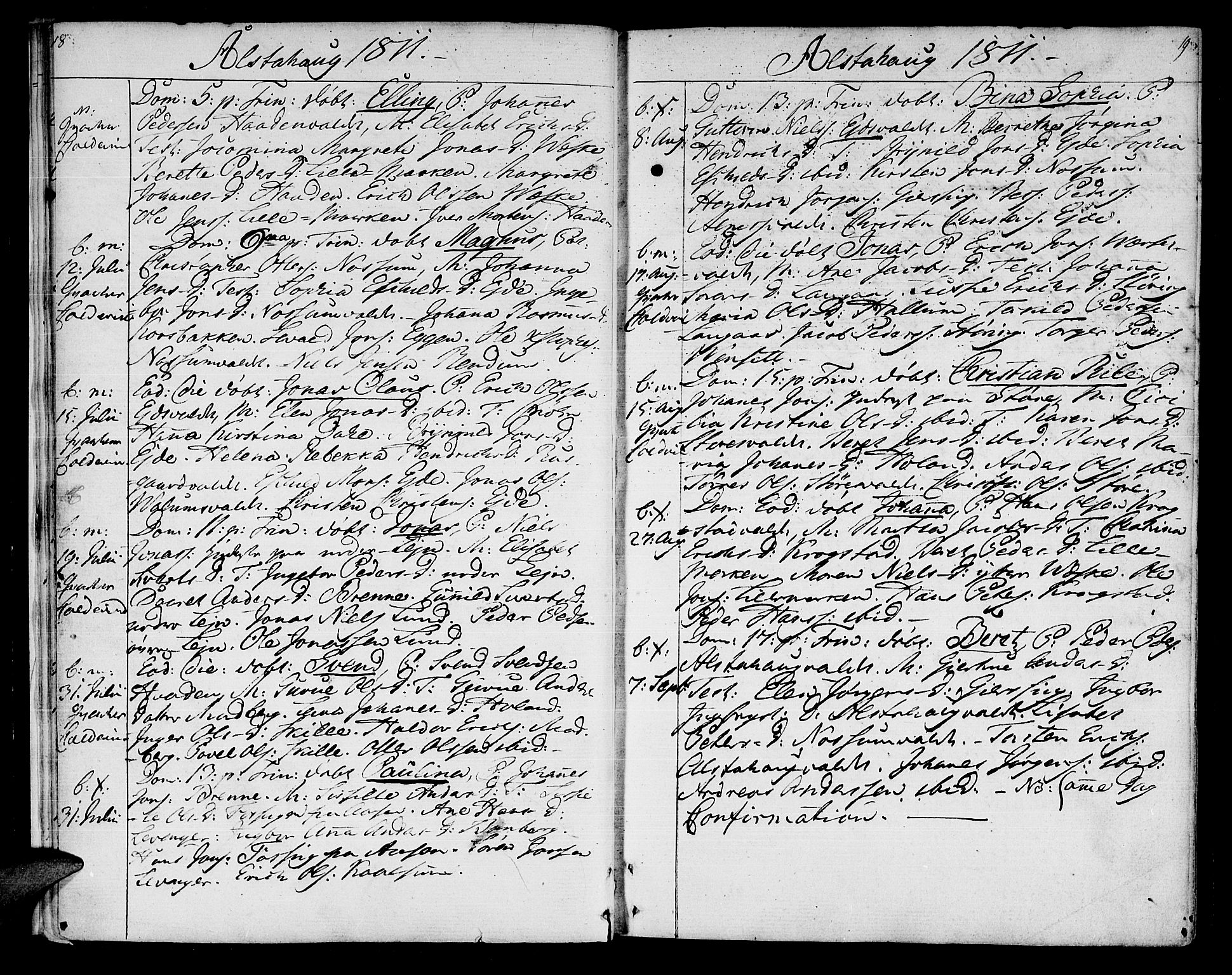 Ministerialprotokoller, klokkerbøker og fødselsregistre - Nord-Trøndelag, SAT/A-1458/717/L0145: Parish register (official) no. 717A03 /1, 1810-1815, p. 18-19