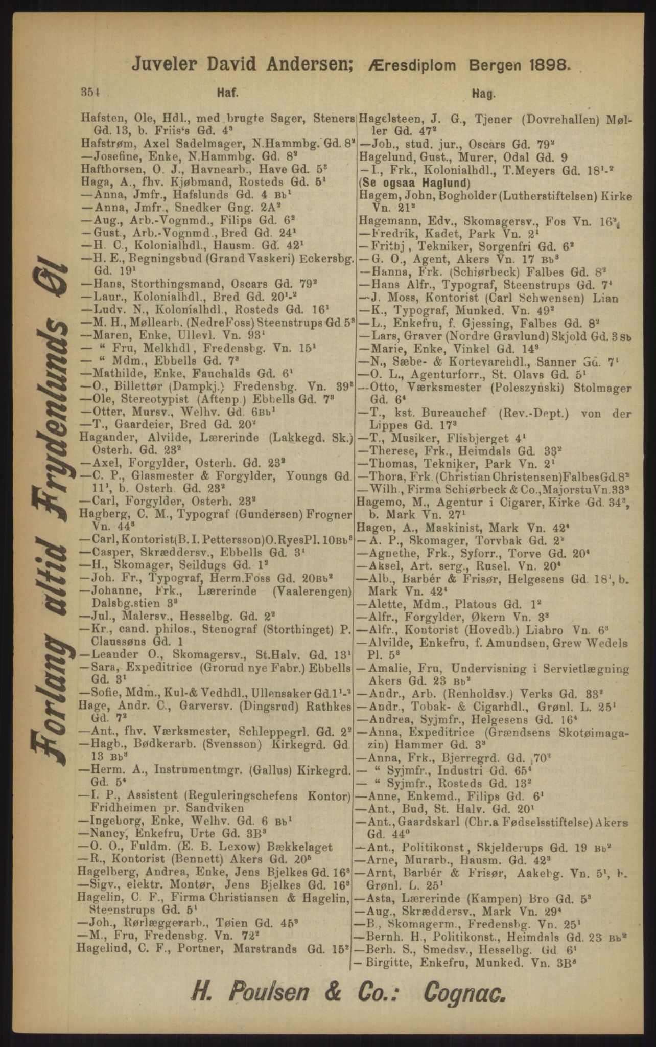 Kristiania/Oslo adressebok, PUBL/-, 1902, p. 354