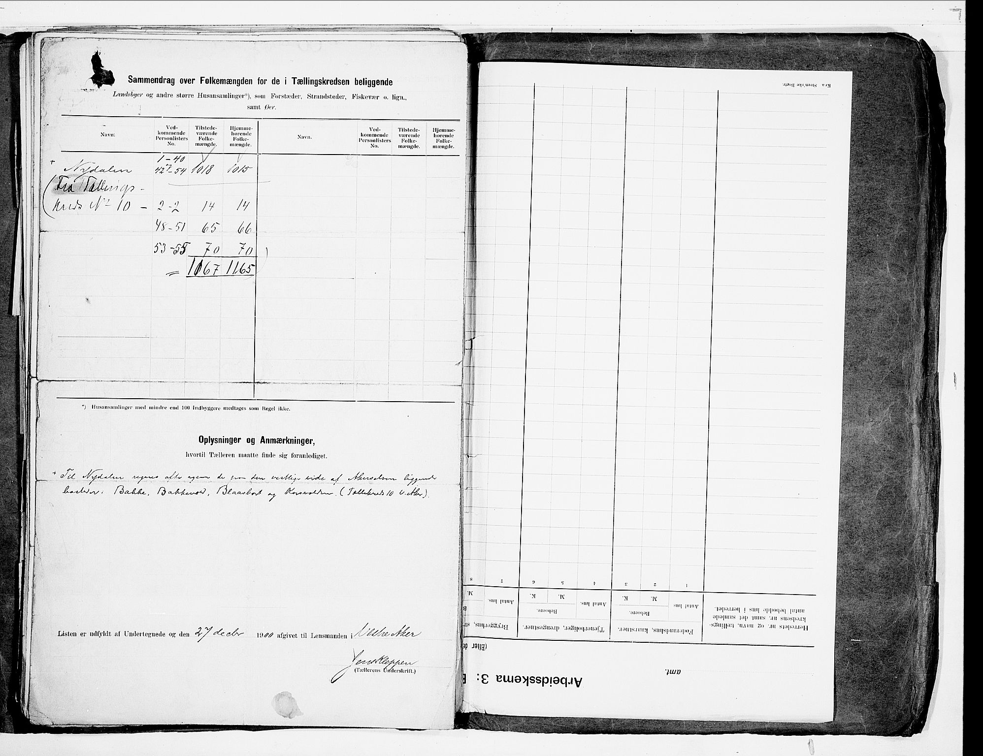 SAO, 1900 census for Aker, 1900, p. 70