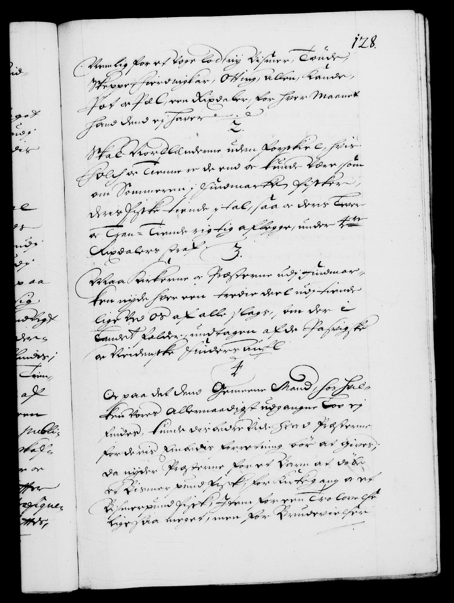 Danske Kanselli 1572-1799, AV/RA-EA-3023/F/Fc/Fca/Fcaa/L0016: Norske registre (mikrofilm), 1692-1697, p. 128a