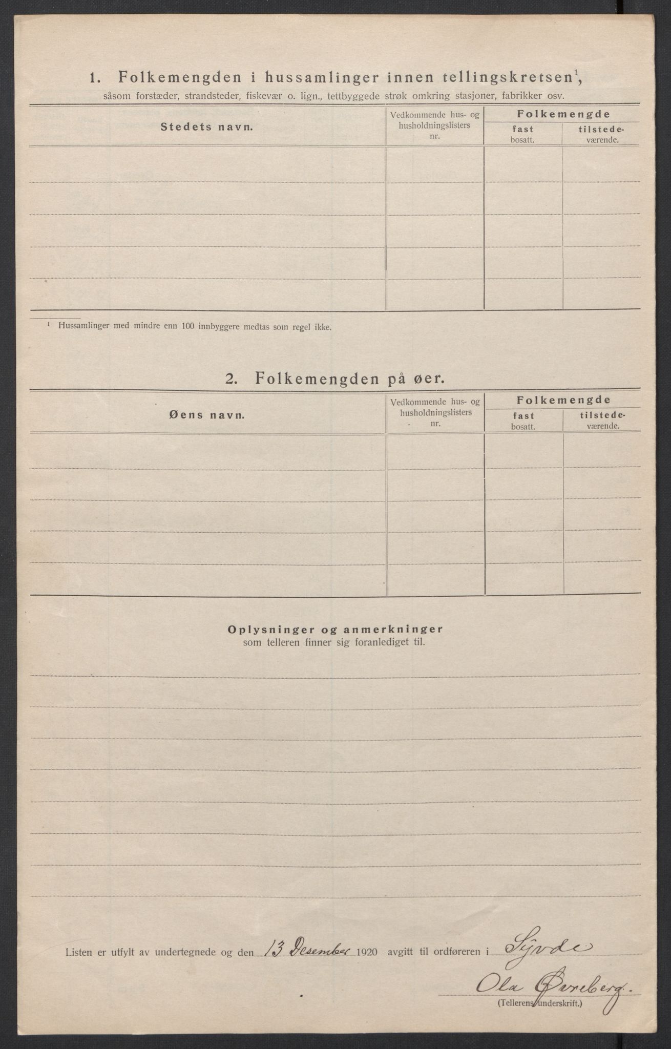 SAT, 1920 census for Syvde, 1920, p. 25