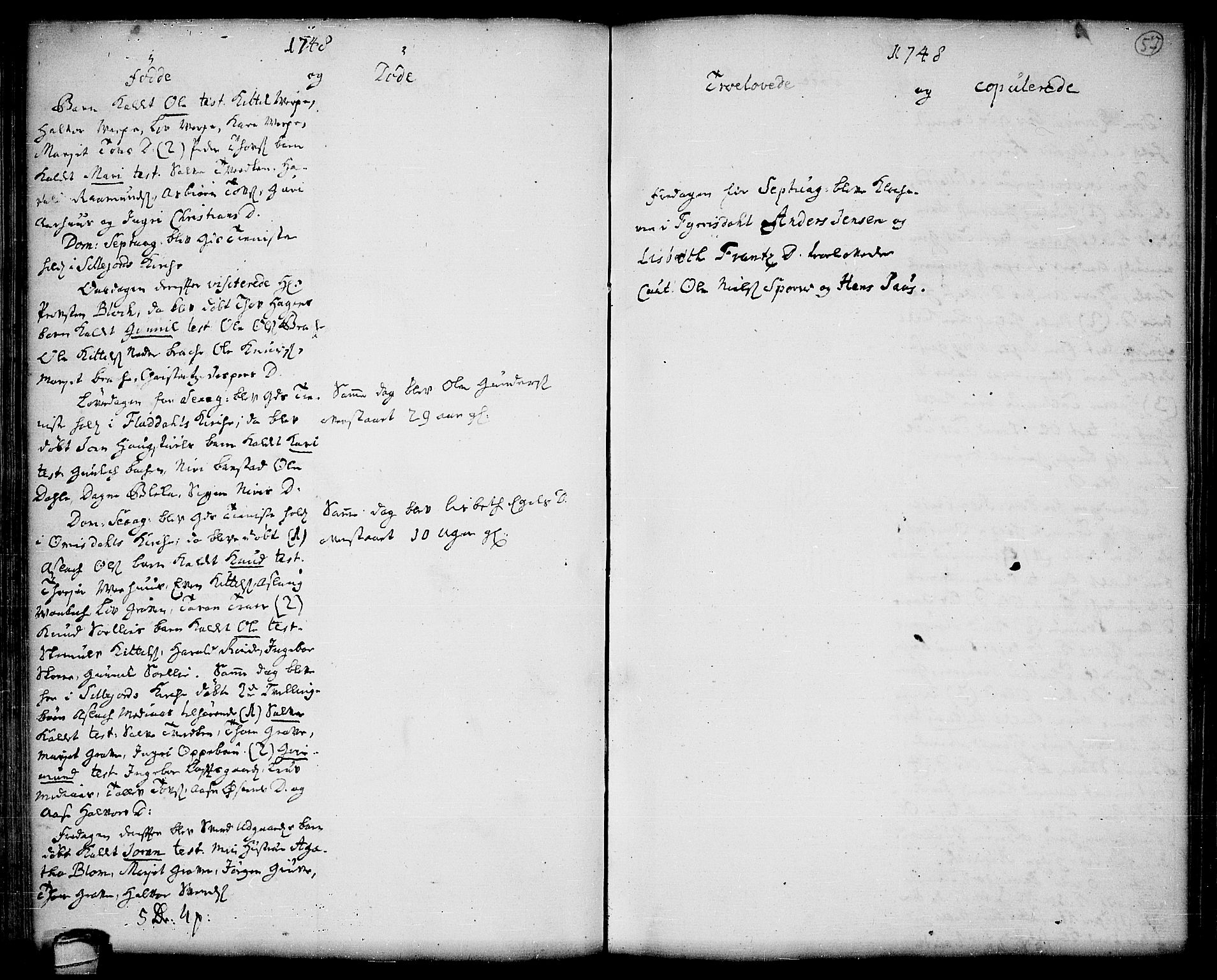 Seljord kirkebøker, SAKO/A-20/F/Fa/L0006: Parish register (official) no. I 6, 1744-1755, p. 57