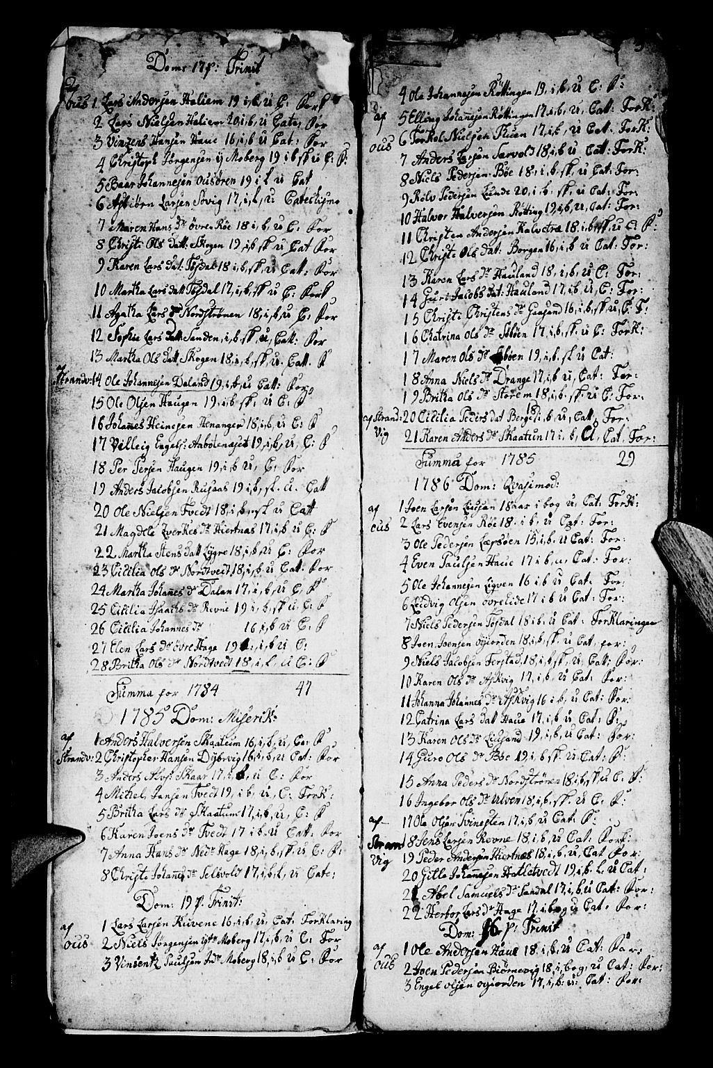 Os sokneprestembete, SAB/A-99929: Parish register (official) no. A 13, 1783-1810, p. 2-3