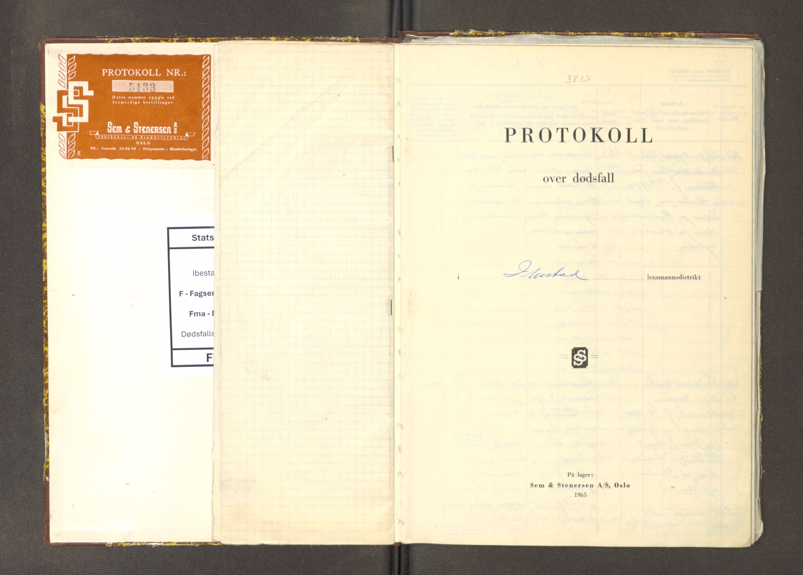 Ibestad lensmannskontor, AV/SATØ-S-1499/F/Fm/Fma/L0151: Dødsfallsprotokoll for Ibestad lensmannsdistrikt, 1965-1970