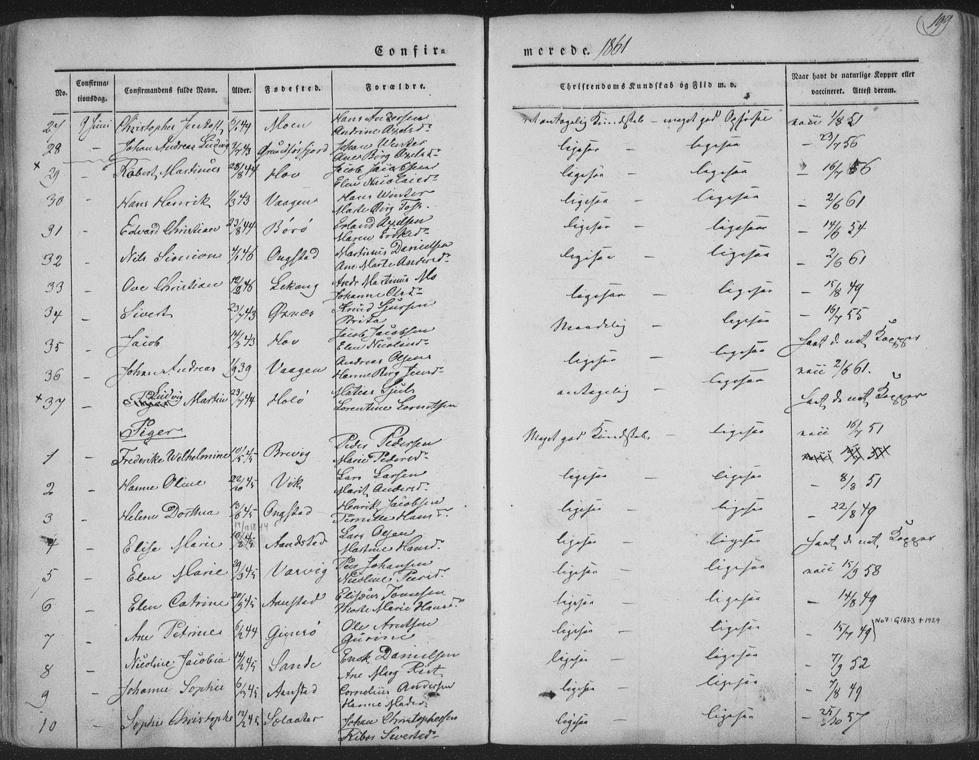 Ministerialprotokoller, klokkerbøker og fødselsregistre - Nordland, SAT/A-1459/888/L1241: Parish register (official) no. 888A07, 1849-1869, p. 199