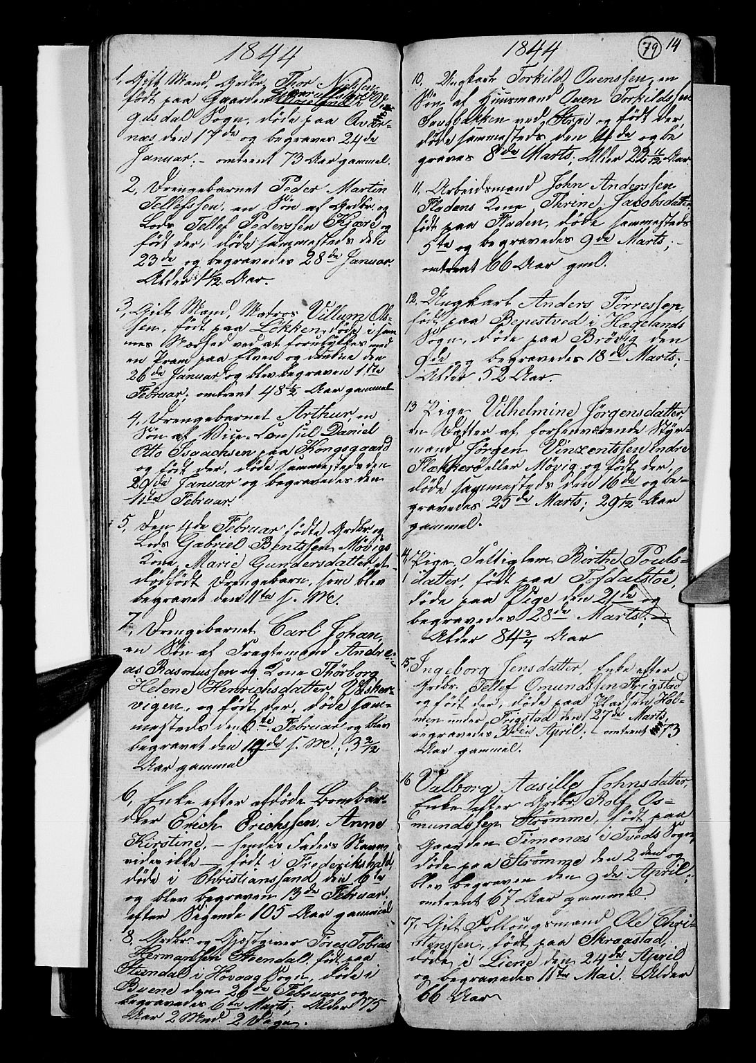 Oddernes sokneprestkontor, SAK/1111-0033/F/Fb/Fba/L0004: Parish register (copy) no. B 4, 1837-1846, p. 79