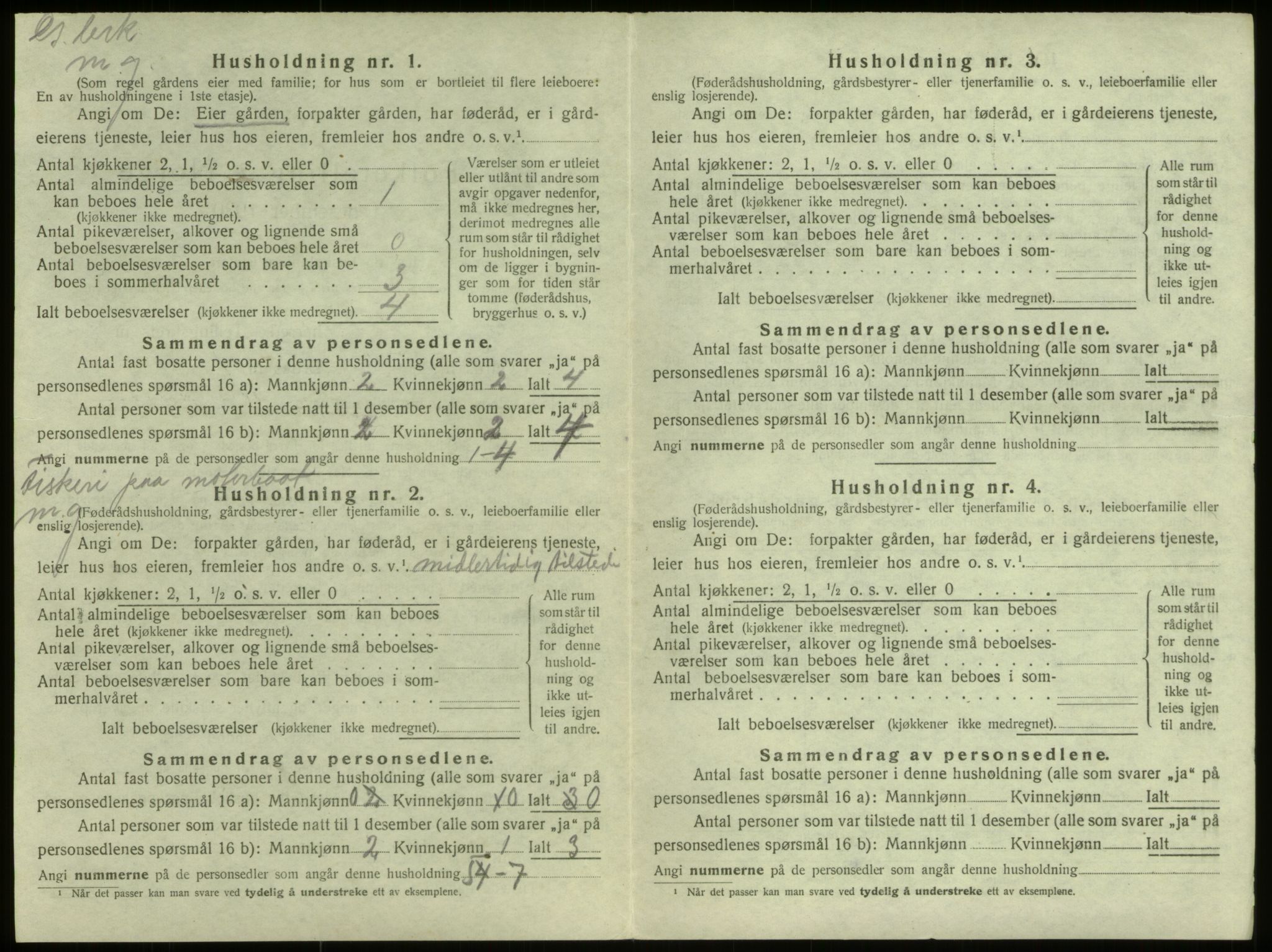 SAB, 1920 census for Selje, 1920, p. 981