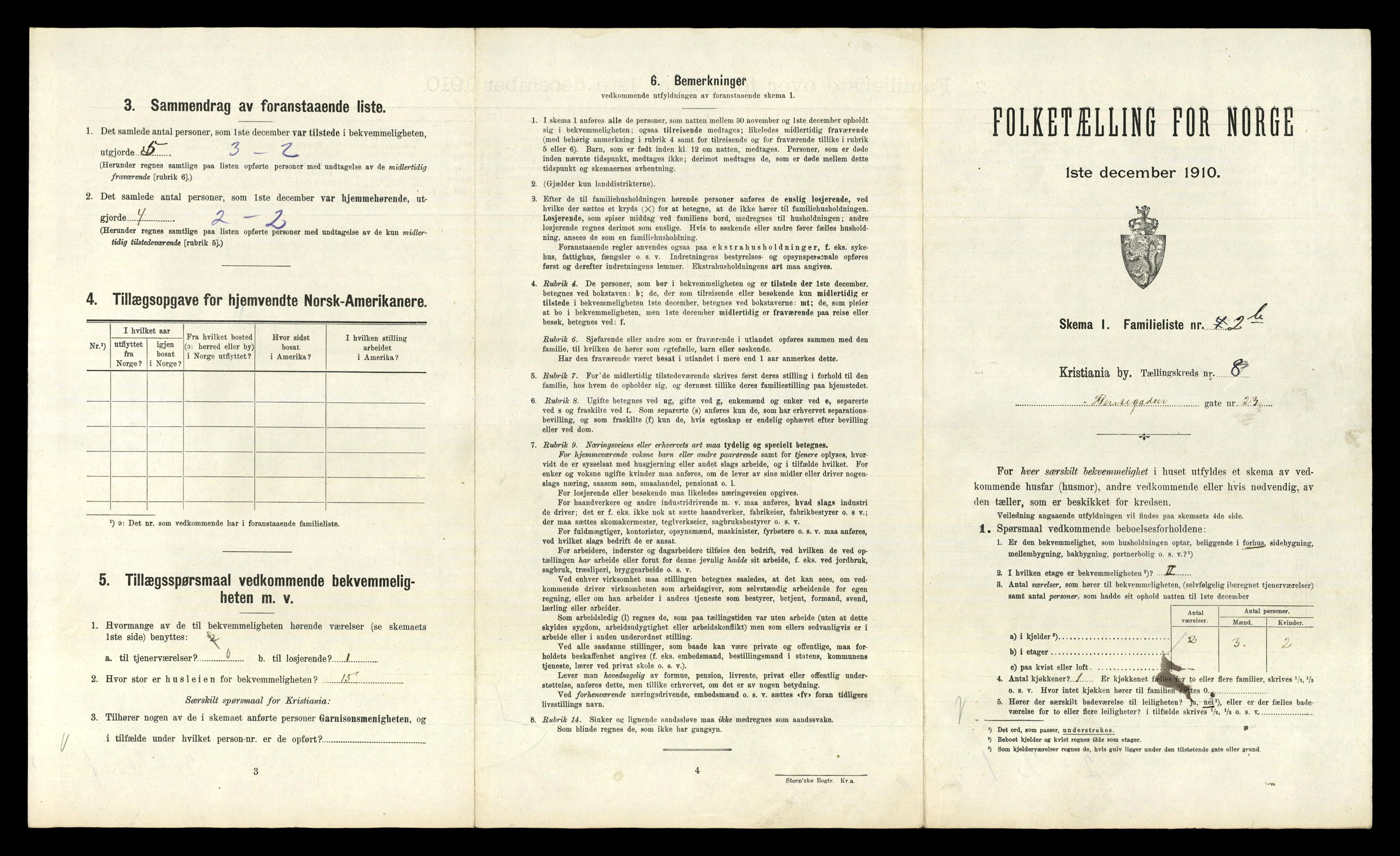 RA, 1910 census for Kristiania, 1910, p. 4789