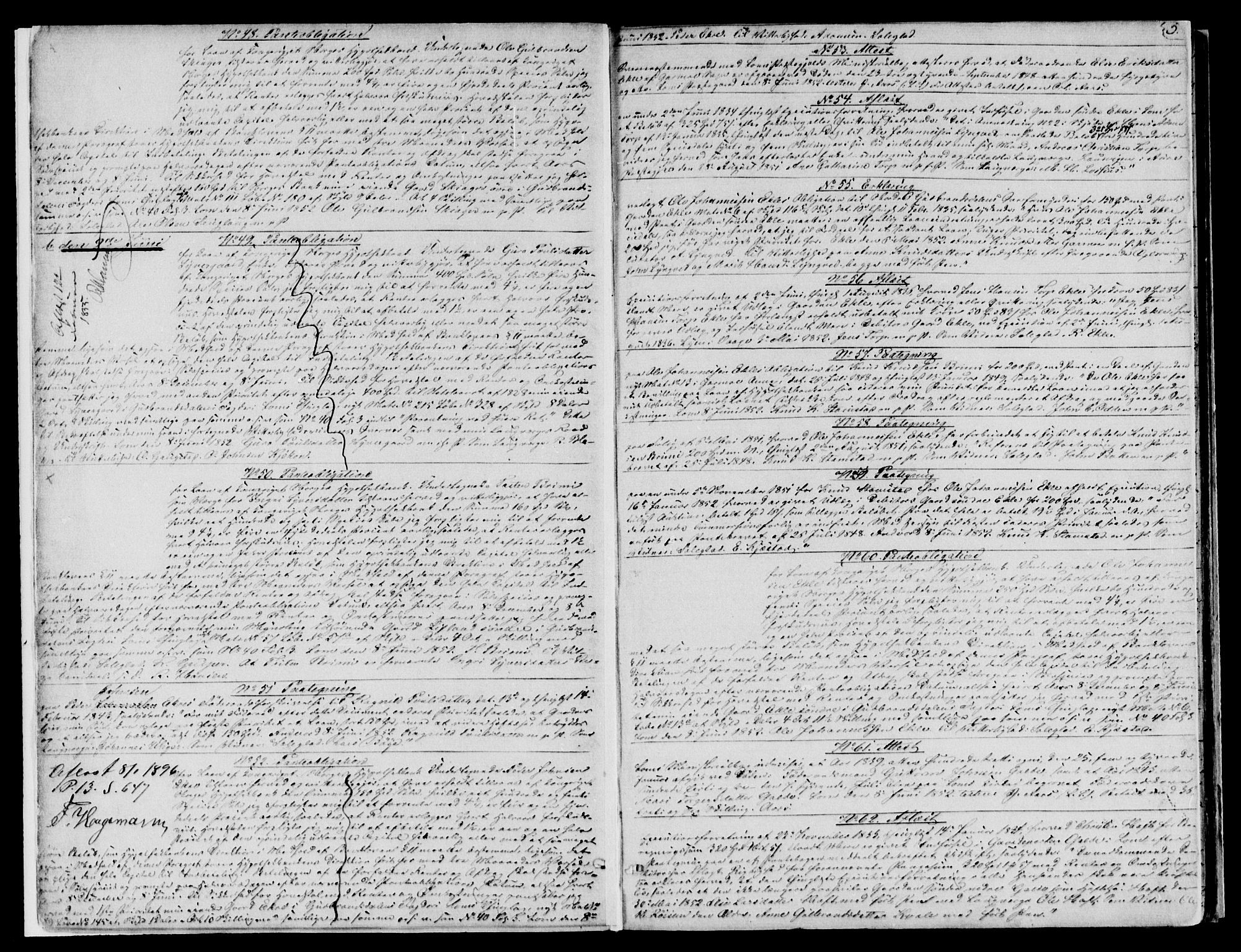 Nord-Gudbrandsdal tingrett, AV/SAH-TING-002/H/Hb/Hba/L0008A: Mortgage book no. 8a, 1852-1858, p. 5