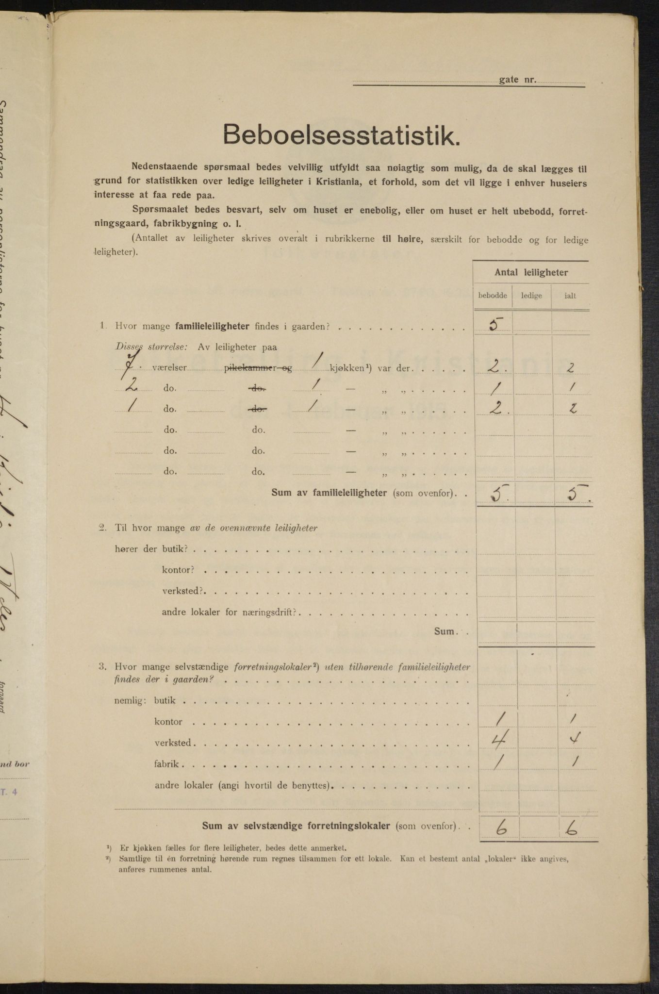 OBA, Municipal Census 1915 for Kristiania, 1915, p. 53658