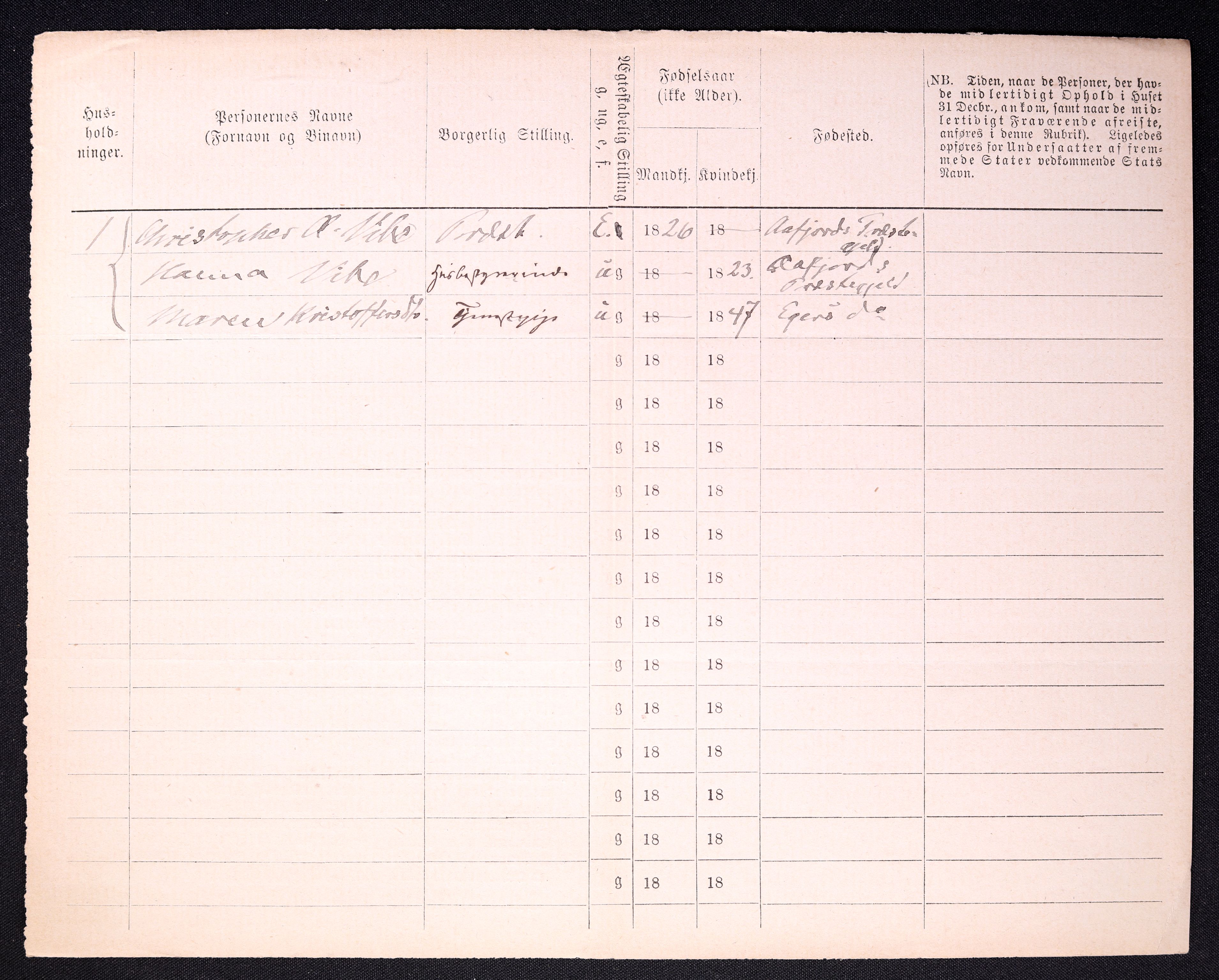 RA, 1870 census for 0103 Fredrikstad, 1870, p. 1370