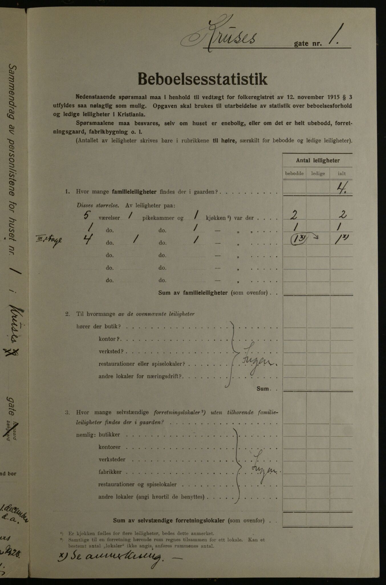 OBA, Municipal Census 1923 for Kristiania, 1923, p. 61500