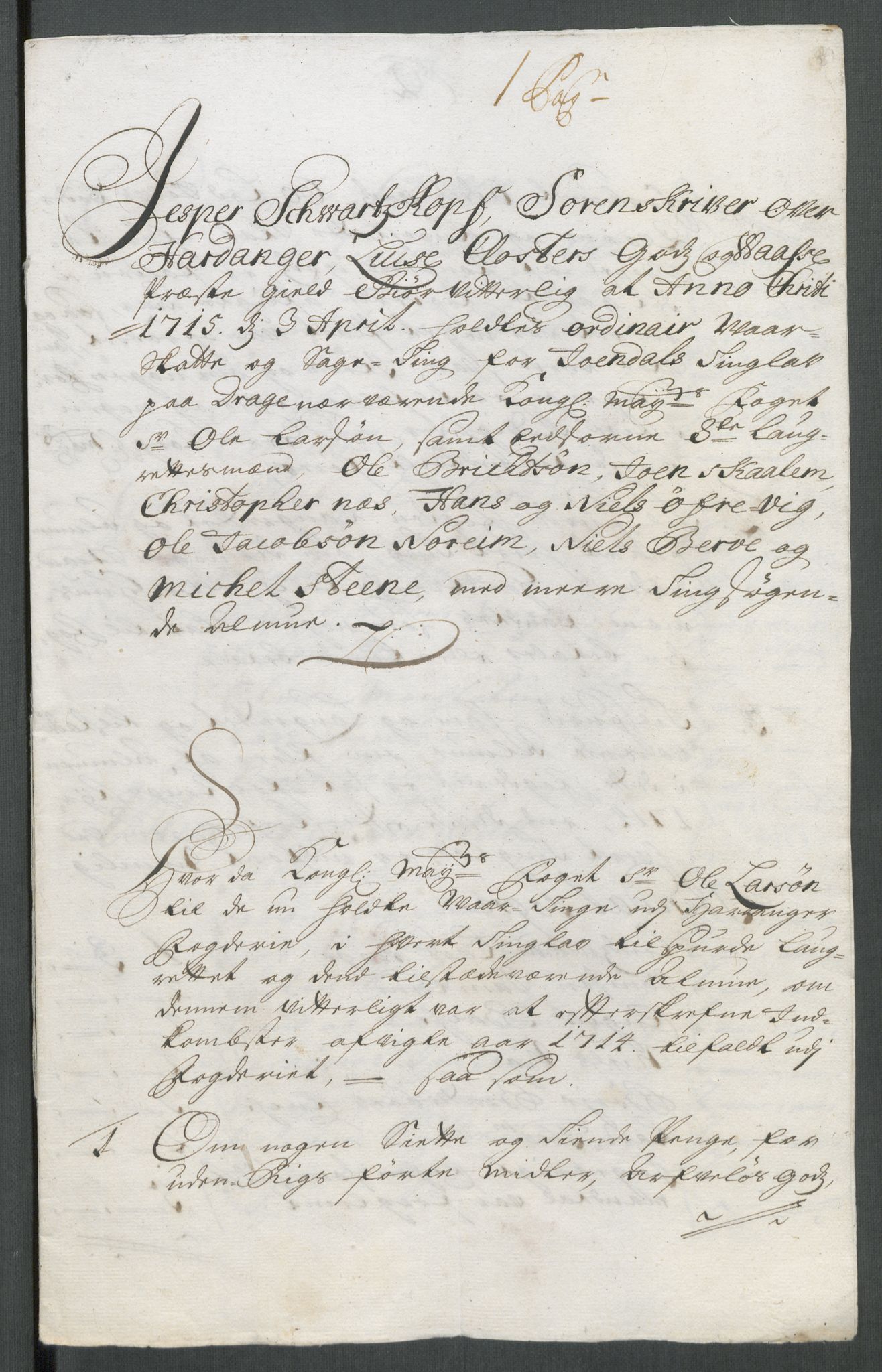 Rentekammeret inntil 1814, Reviderte regnskaper, Fogderegnskap, AV/RA-EA-4092/R48/L2990: Fogderegnskap Sunnhordland og Hardanger, 1714, p. 258